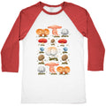 Butt Mushroom Pattern Baseball Tee Hoodie, Sweatshirt | PureTeeCo.com (Image 1)