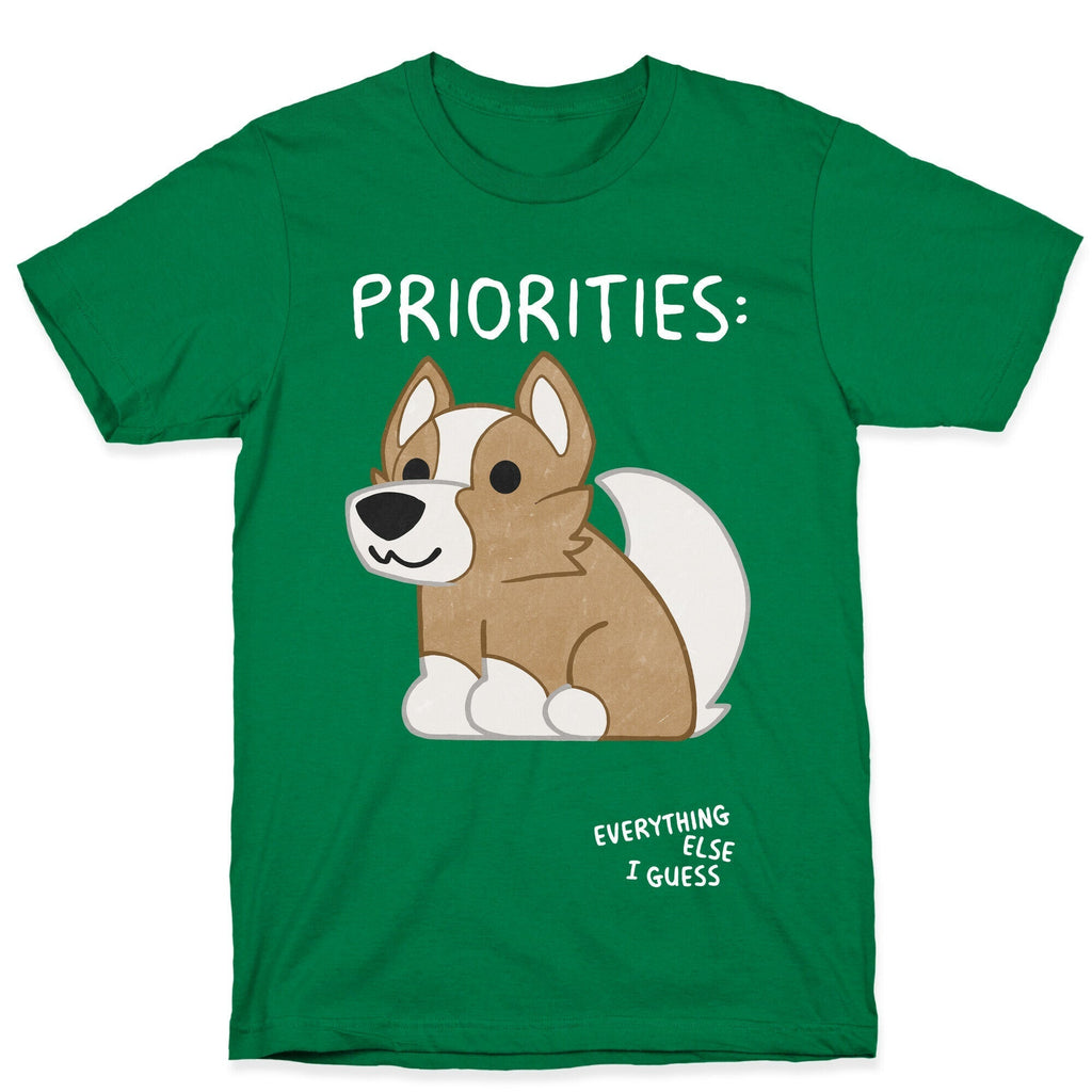 Corgi Priorities T-Shirt Hoodie, Sweatshirt | PureTeeCo.com (Image 3)