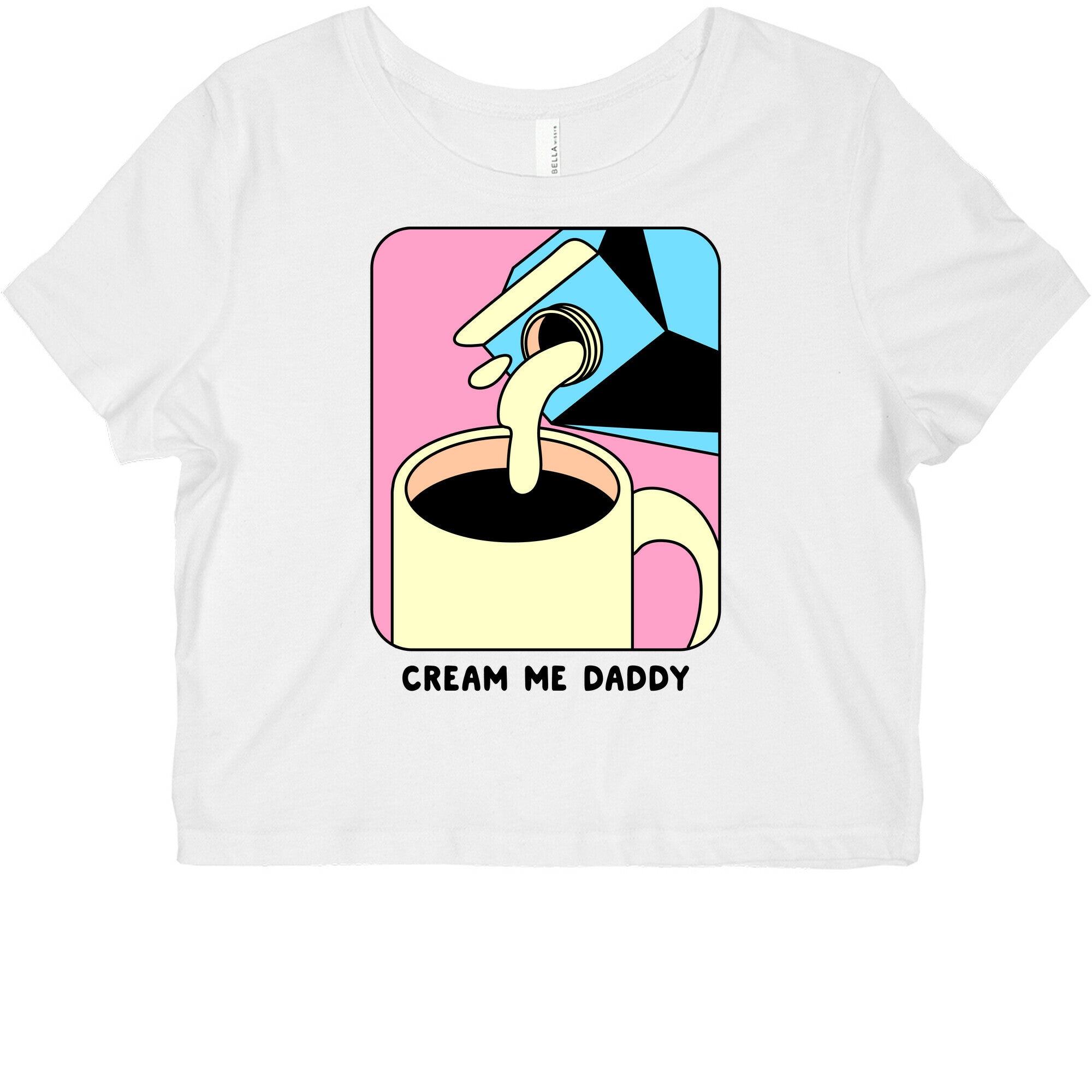 Cream Me Daddy (Coffee) Graphic Baby Tee Hoodie, Sweatshirt | PureTeeCo.com (Image 2)
