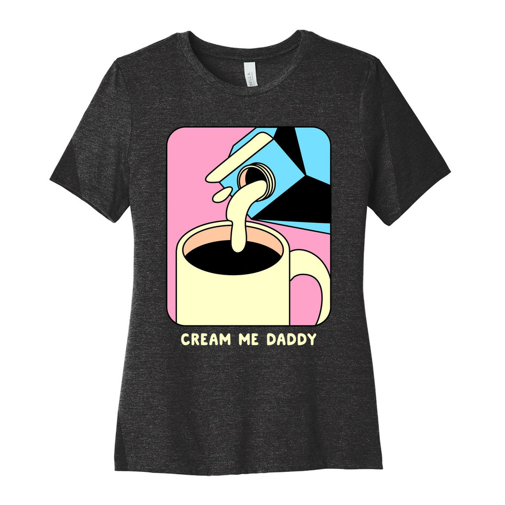 Cream Me Daddy (Coffee) Women's Cotton Tee Hoodie, Sweatshirt | PureTeeCo.com (Image 1)