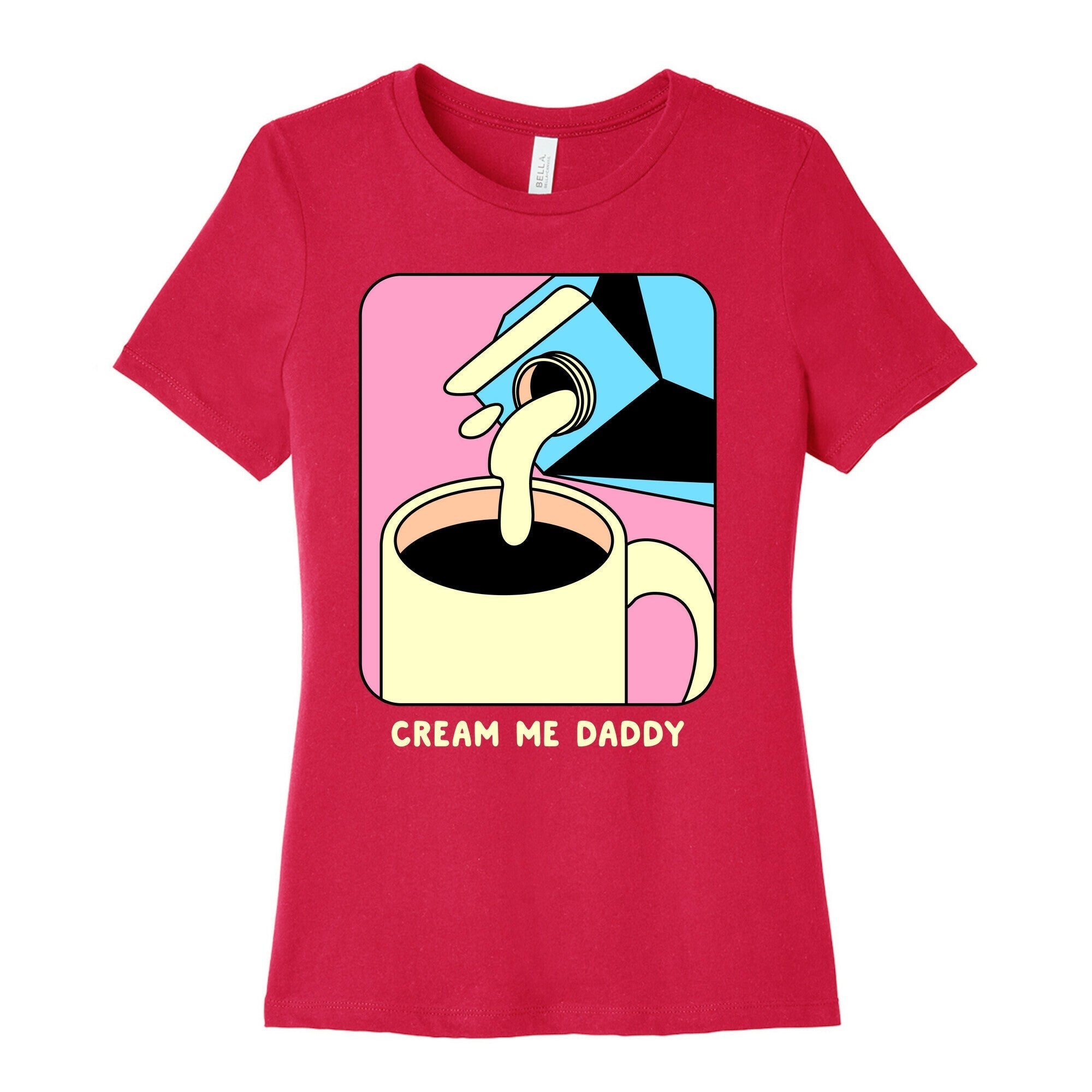 Cream Me Daddy (Coffee) Women's Cotton Tee Hoodie, Sweatshirt | PureTeeCo.com (Image 2)