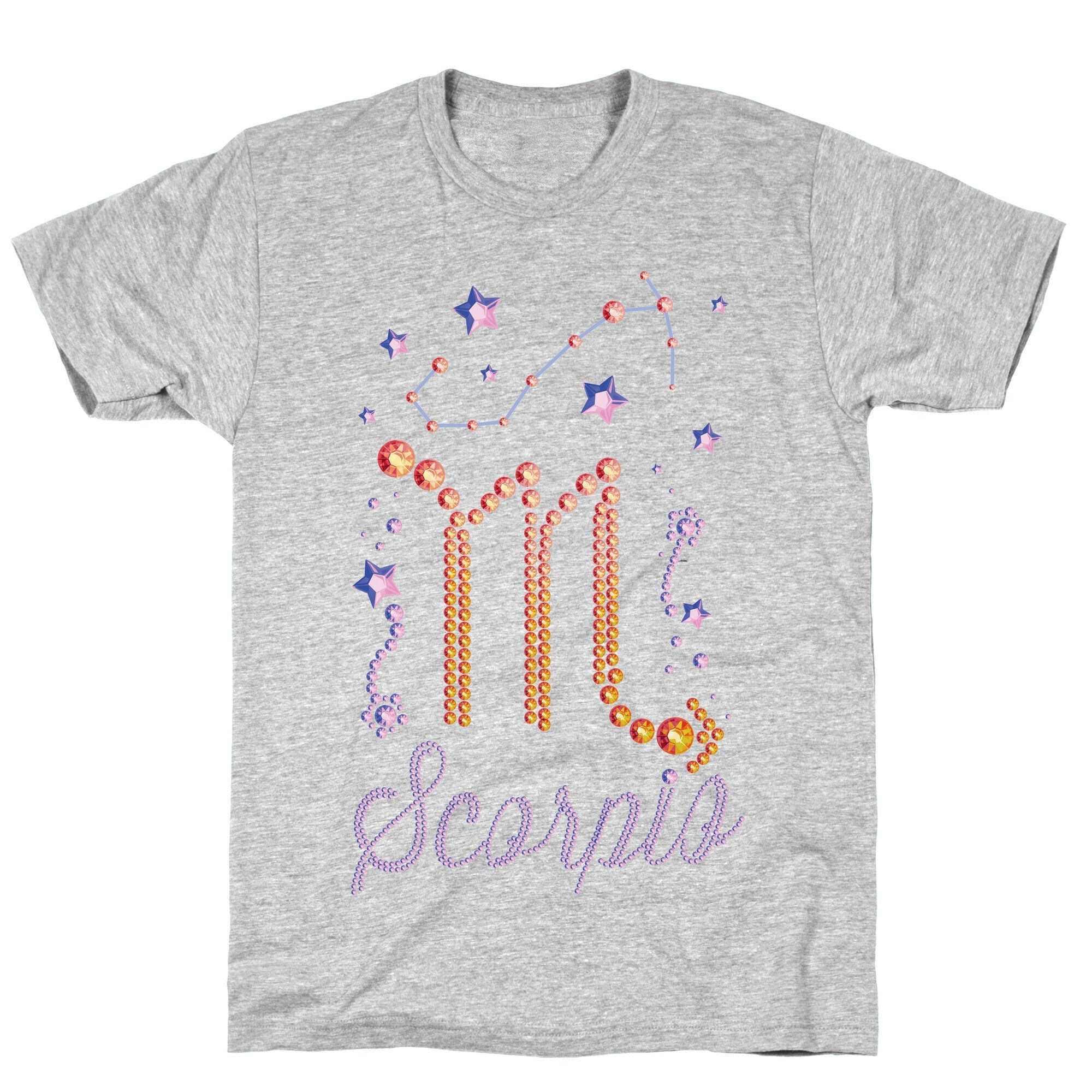 90's BeDazzle Zodiacs: Scorpio T-Shirt Hoodie, Sweatshirt | PureTeeCo.com (Image 2)