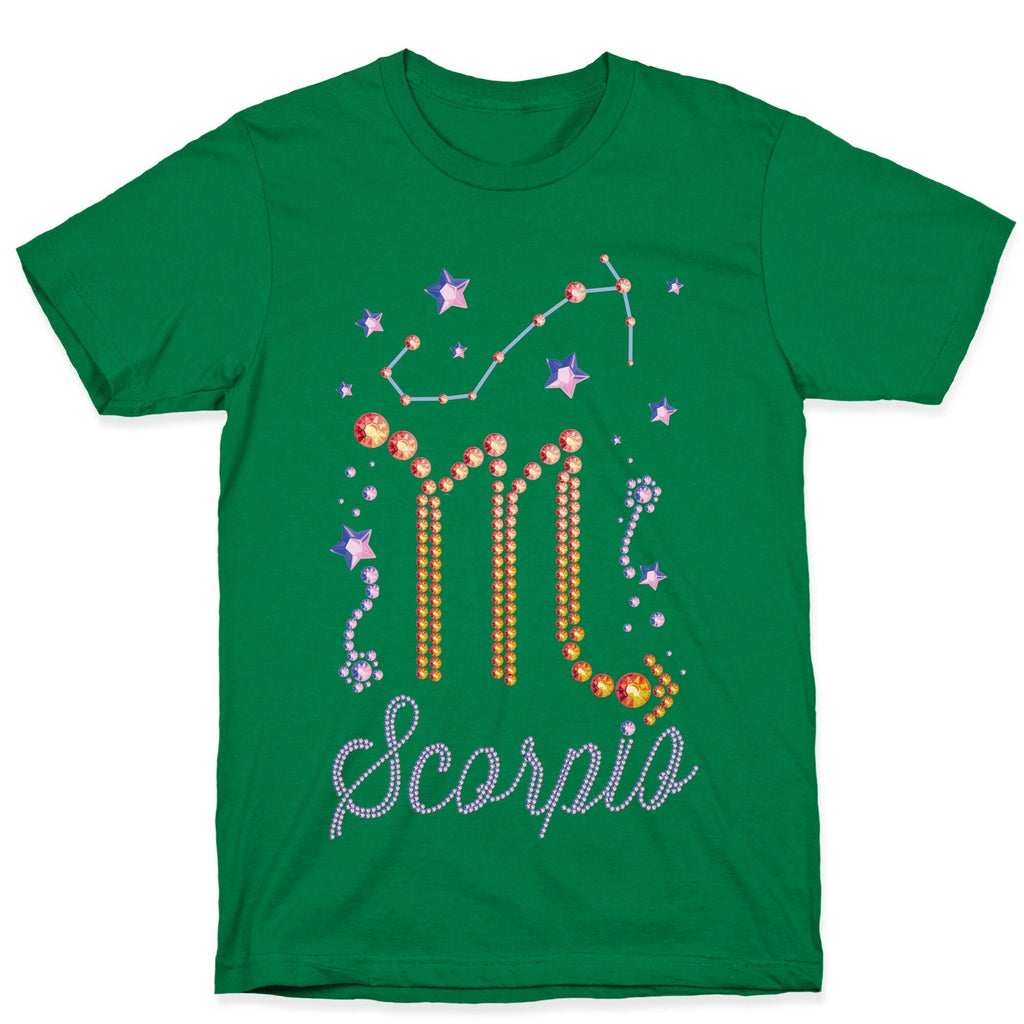 90's BeDazzle Zodiacs: Scorpio T-Shirt Hoodie, Sweatshirt | PureTeeCo.com (Image 3)