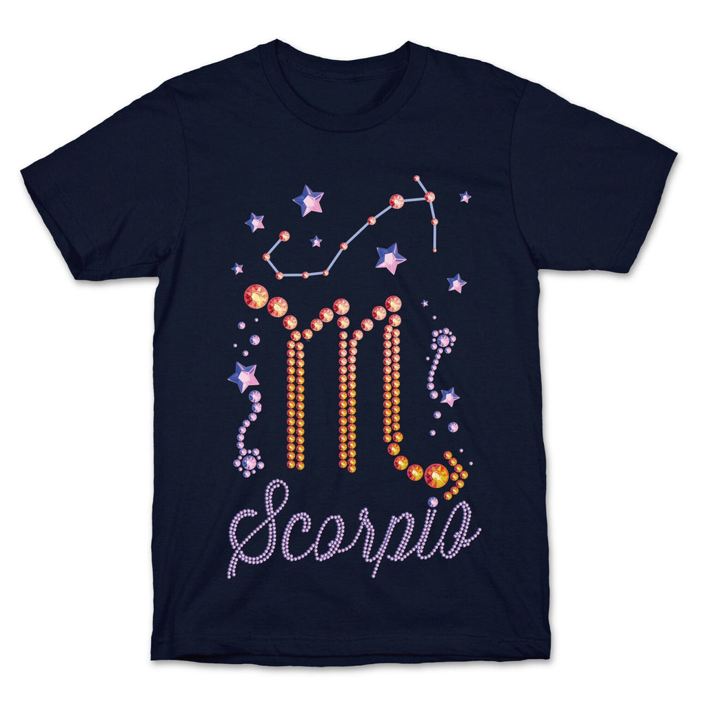 90's BeDazzle Zodiacs: Scorpio T-Shirt Hoodie, Sweatshirt | PureTeeCo.com (Image 4)