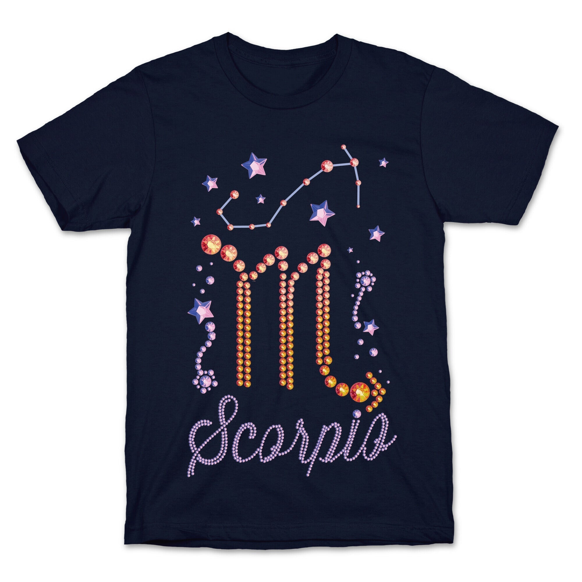 90's BeDazzle Zodiacs: Scorpio T-Shirt Hoodie, Sweatshirt | PureTeeCo.com (Image 4)