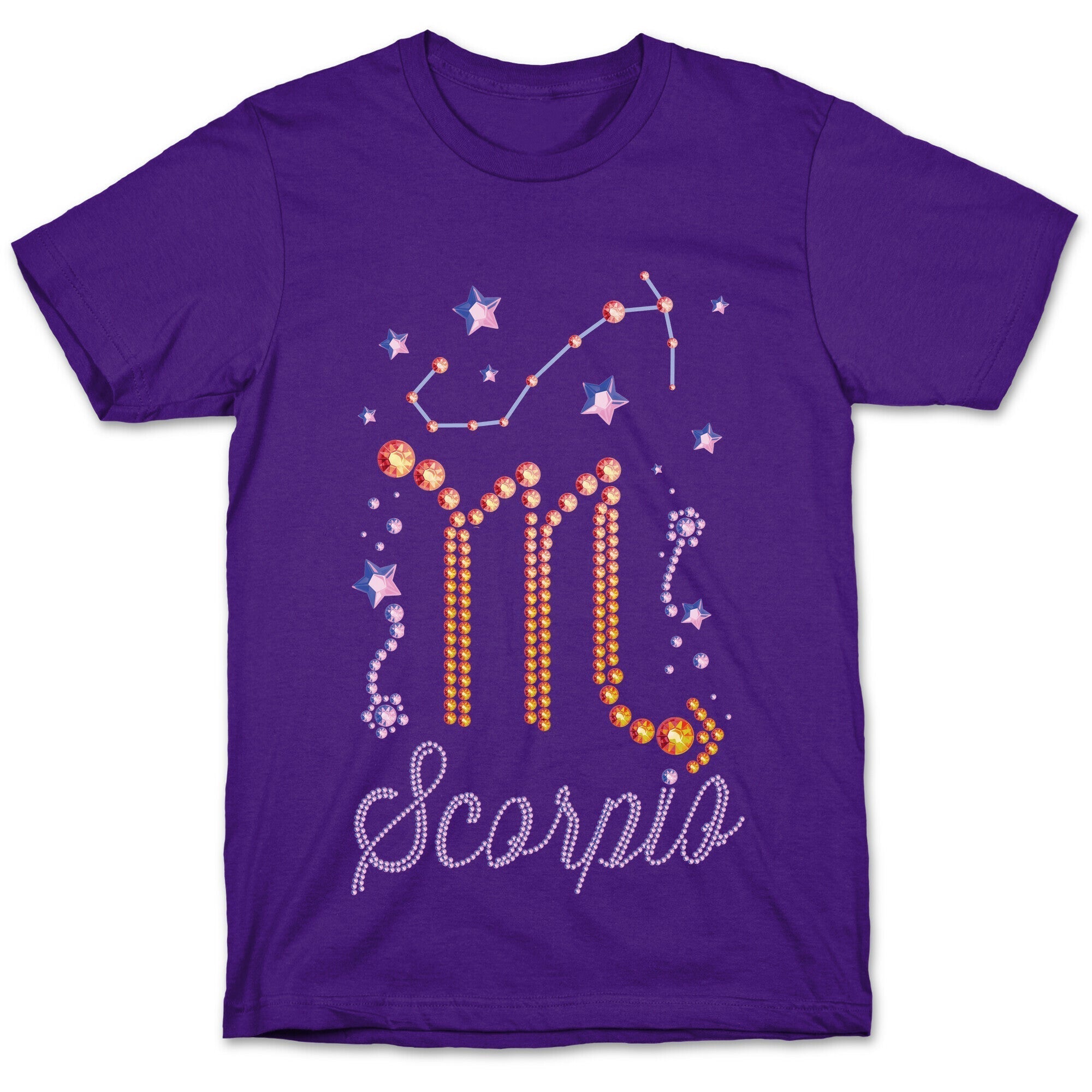 90's BeDazzle Zodiacs: Scorpio T-Shirt Hoodie, Sweatshirt | PureTeeCo.com (Image 5)