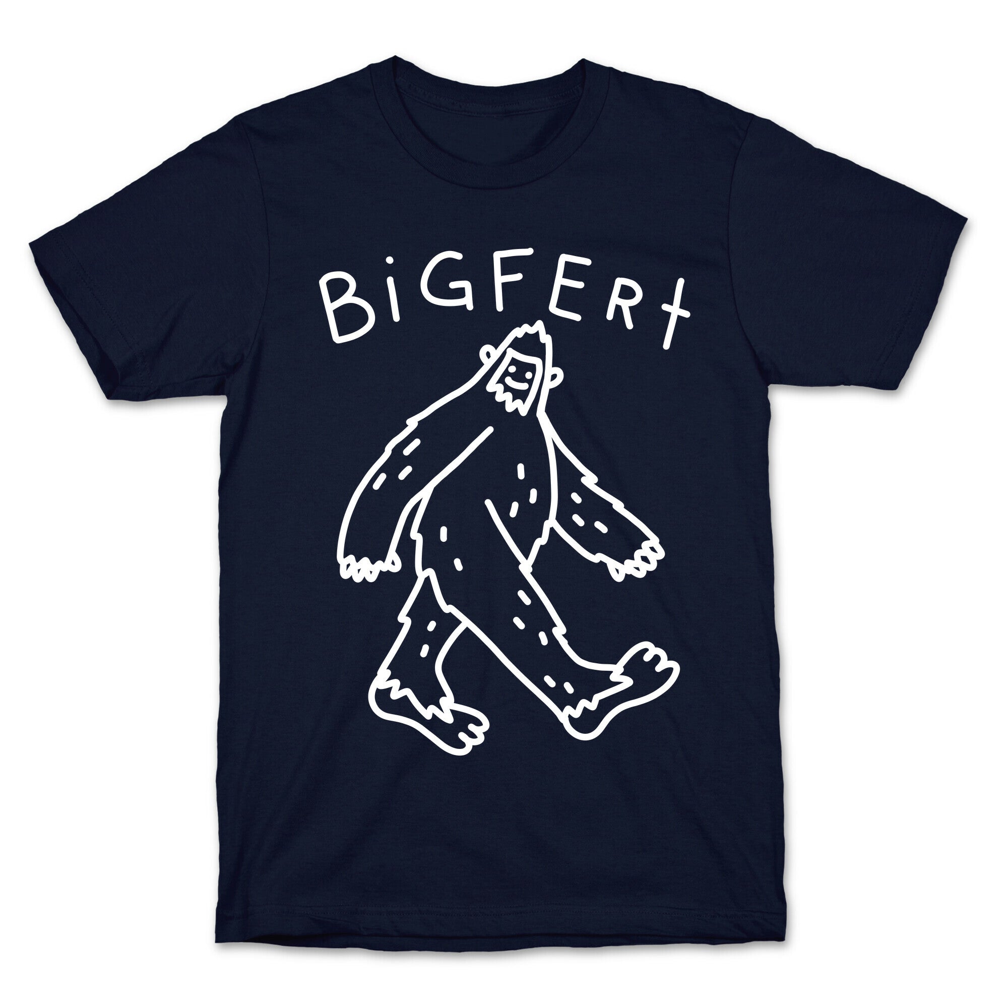 Derpy Bigfert Sasquatch  T-Shirt Hoodie, Sweatshirt | PureTeeCo.com (Image 4)