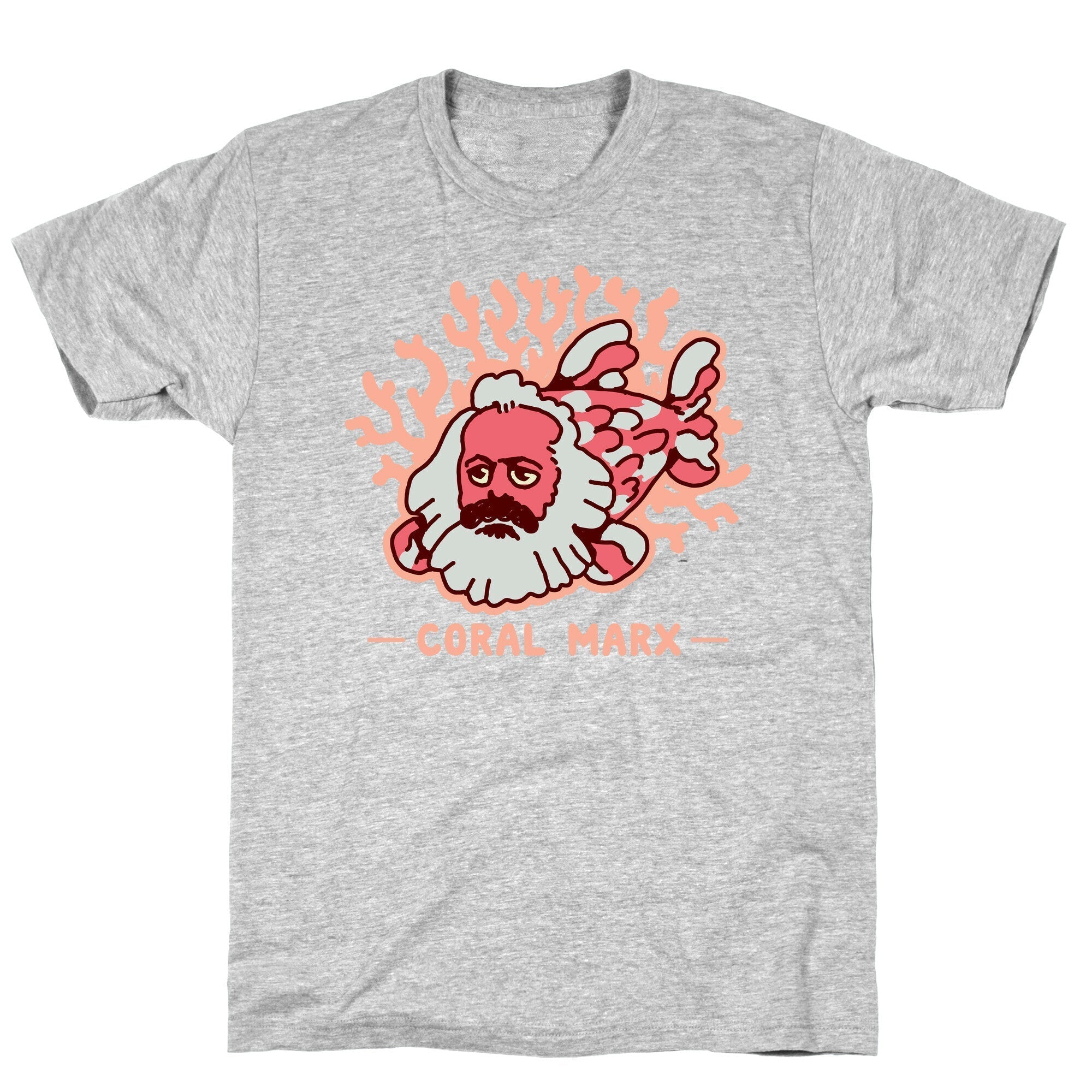 Coral Marx T-Shirt Hoodie, Sweatshirt | PureTeeCo.com (Image 2)