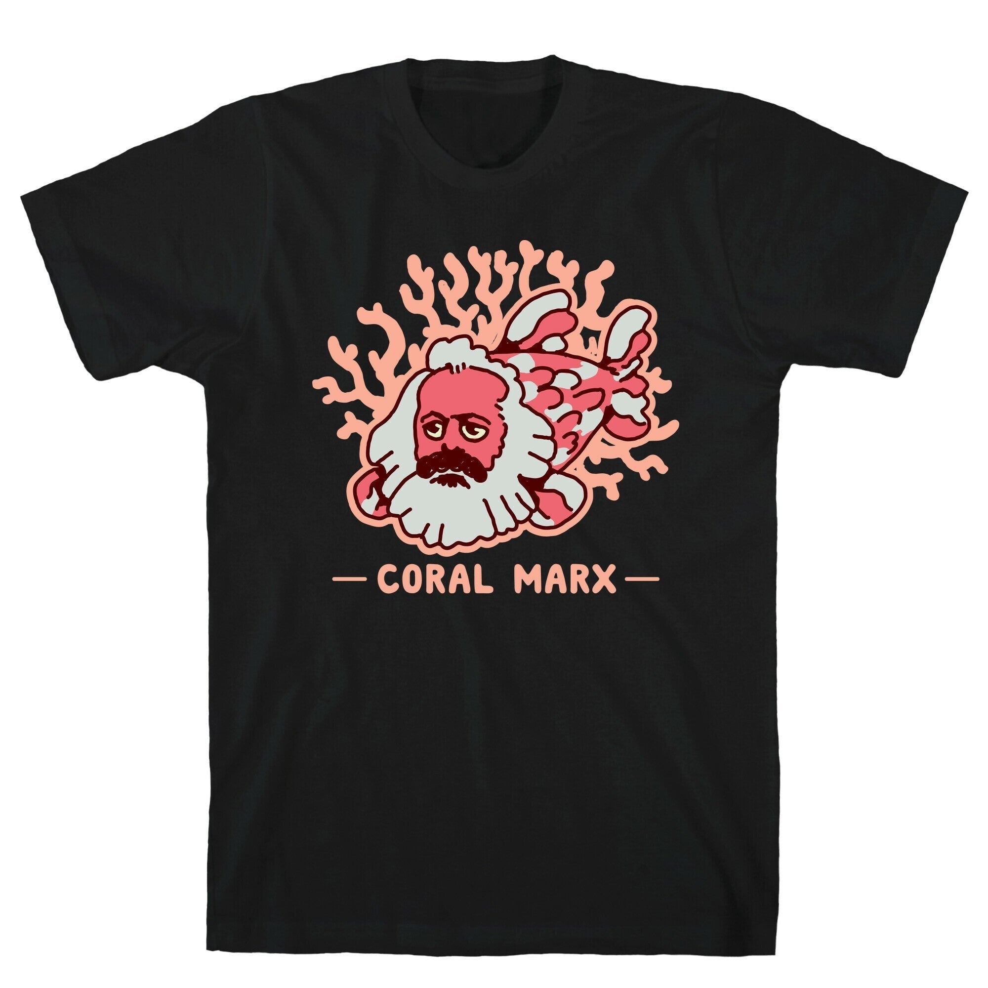 Coral Marx T-Shirt Hoodie, Sweatshirt | PureTeeCo.com (Image 1)