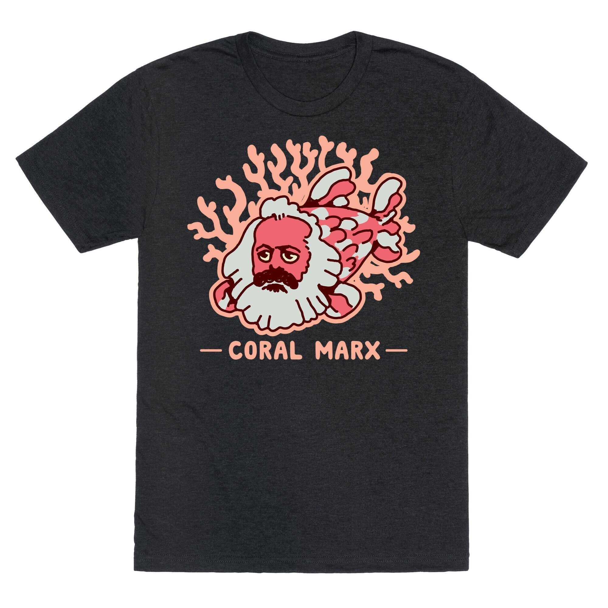 Coral Marx Unisex Triblend Tee Hoodie, Sweatshirt | PureTeeCo.com (Image 1)