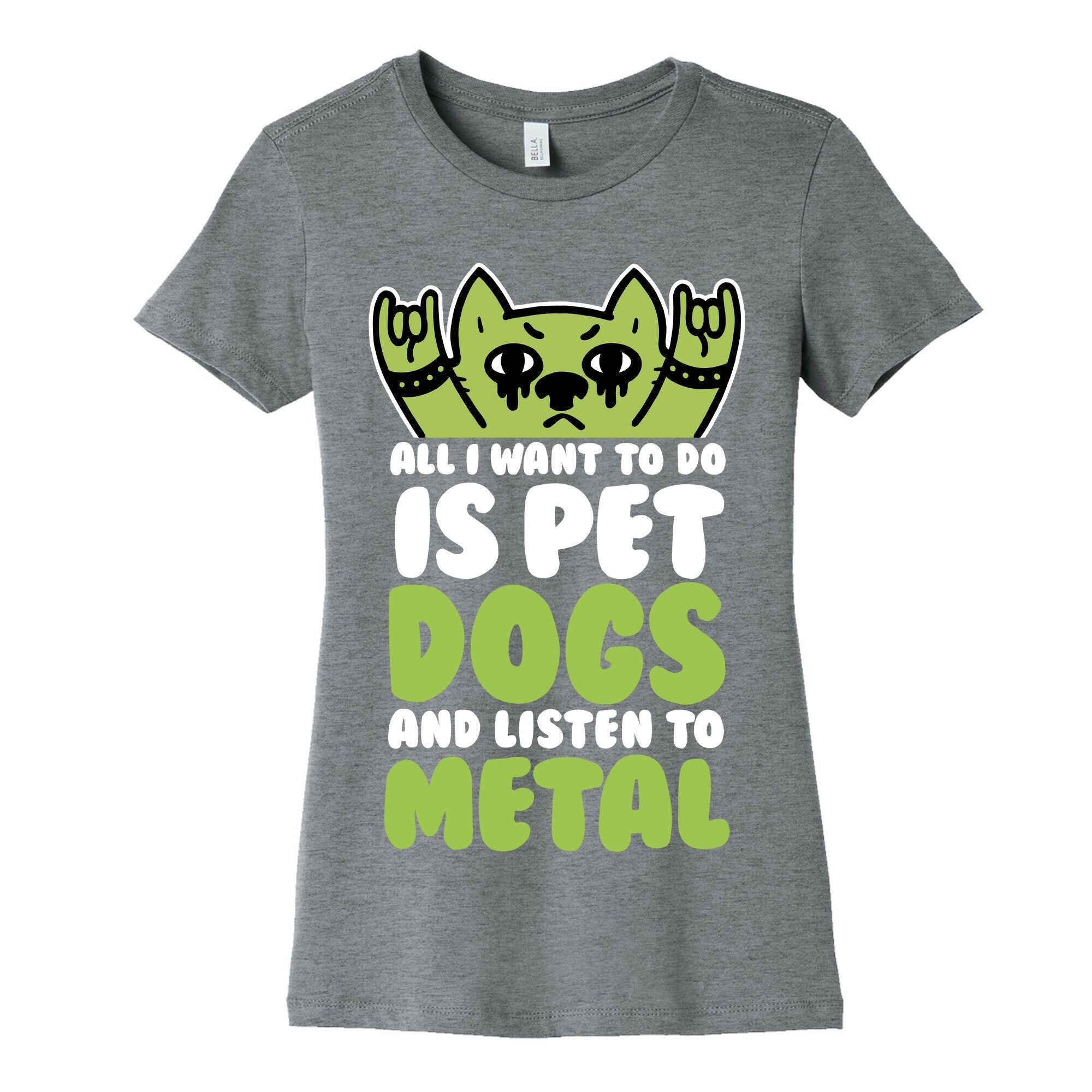 All I Want To Do Is Pet Dogs And Listen To Metal Women's Cotton Tee Hoodie, Sweatshirt | PureTeeCo.com (Image 5)