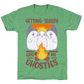 Getting Toasty With My Ghosties  Unisex Triblend Tee Hoodie, Sweatshirt | PureTeeCo.com (Image 1)