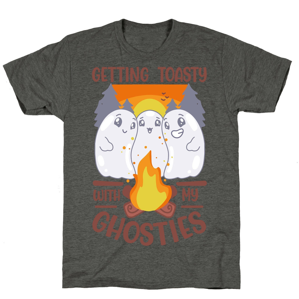 Getting Toasty With My Ghosties  Unisex Triblend Tee Hoodie, Sweatshirt | PureTeeCo.com (Image 2)