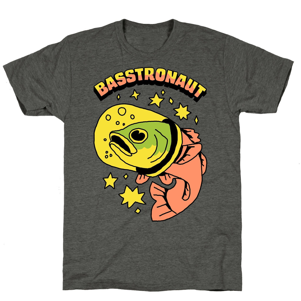 Basstronaut Unisex Triblend Tee Hoodie, Sweatshirt | PureTeeCo.com (Image 2)