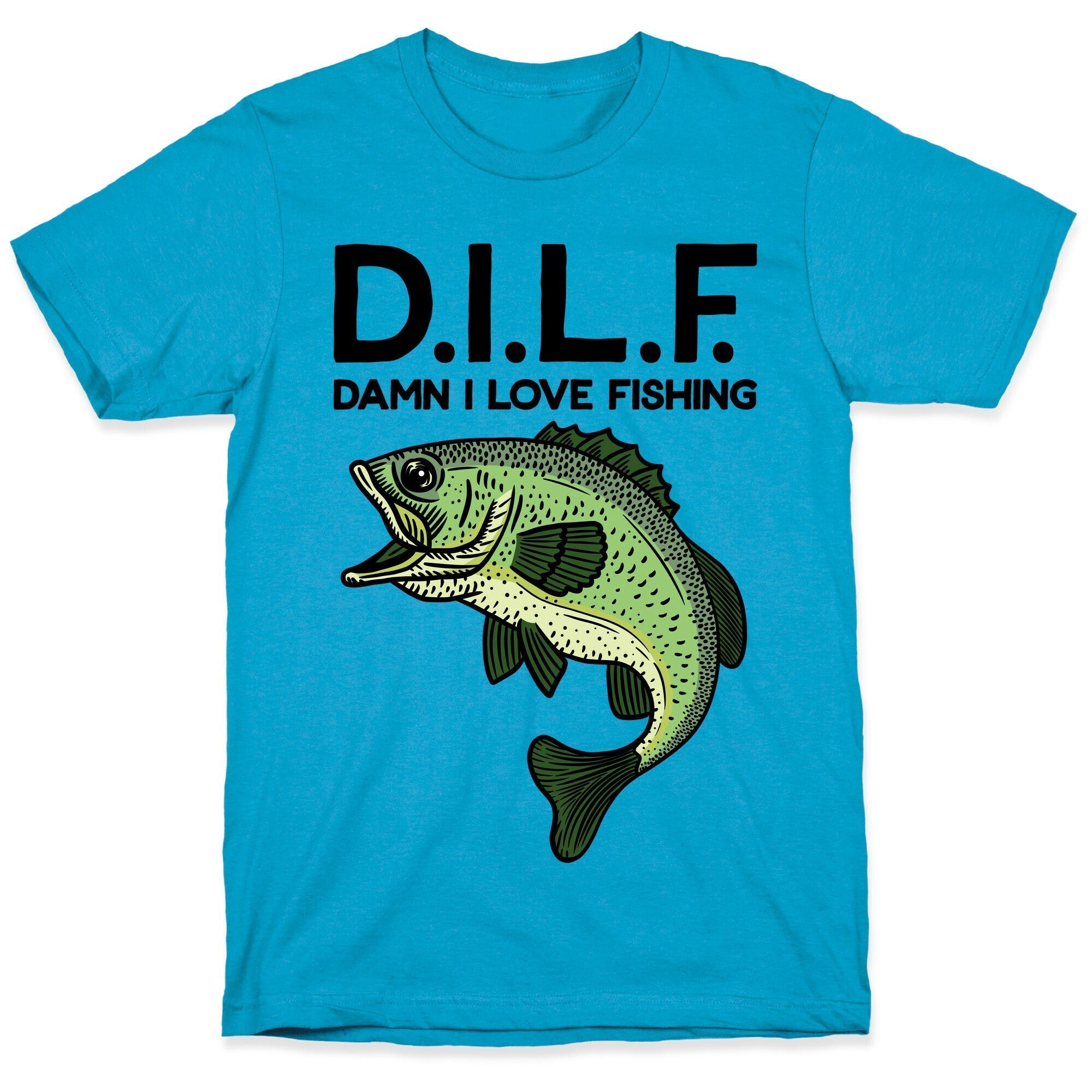D.I.L.F. Damn I Love Fishing Unisex Triblend Tee Hoodie, Sweatshirt | PureTeeCo.com (Image 4)