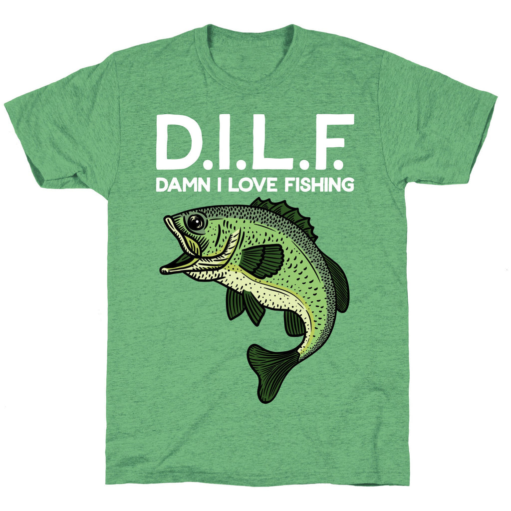 D.I.L.F. Damn I Love Fishing Unisex Triblend Tee Style001 Hoodie, Sweatshirt | PureTeeCo.com (Image 2)