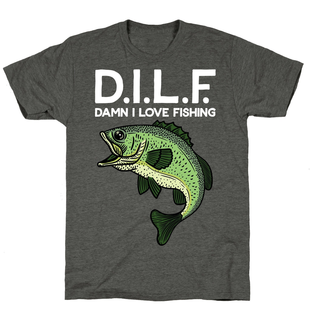 D.I.L.F. Damn I Love Fishing Unisex Triblend Tee Style001 Hoodie, Sweatshirt | PureTeeCo.com (Image 3)