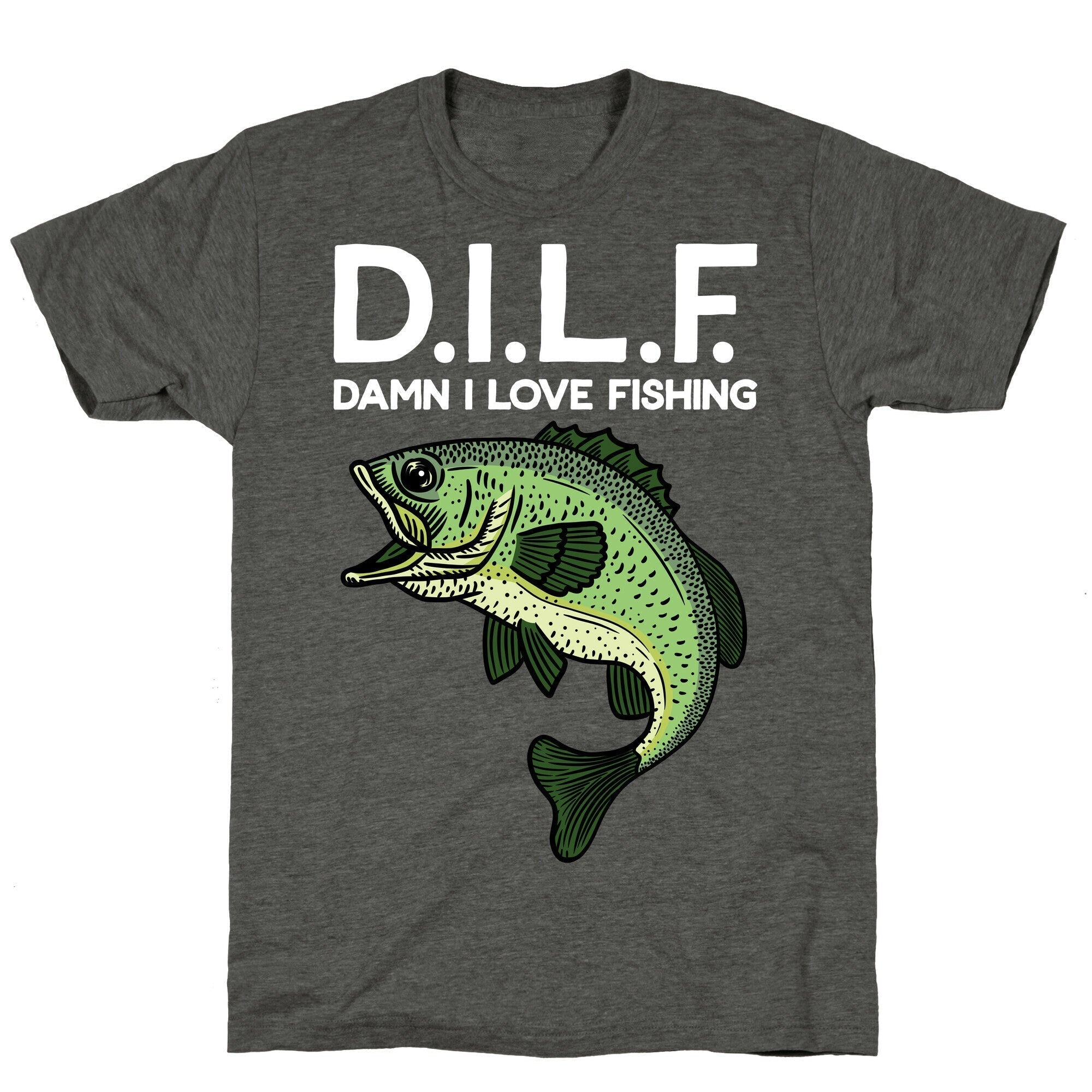 D.I.L.F. Damn I Love Fishing Unisex Triblend Tee Style001 Hoodie, Sweatshirt | PureTeeCo.com (Image 3)
