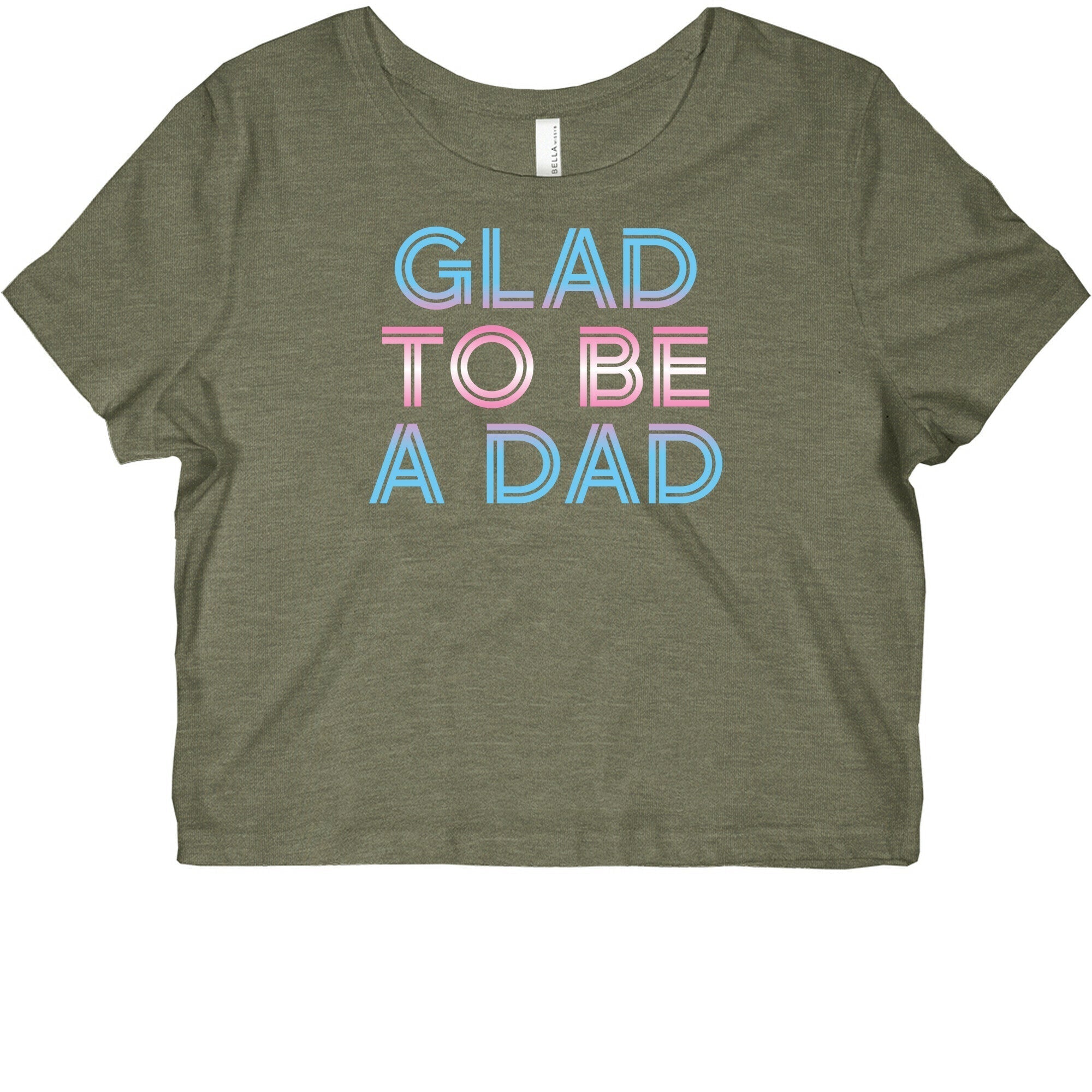 Glad To Be A Trans Dad Graphic Baby Tee Hoodie, Sweatshirt | PureTeeCo.com (Image 2)