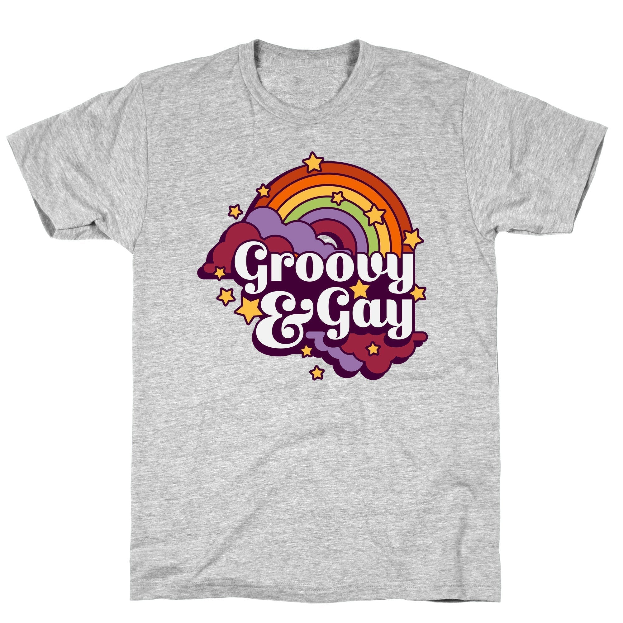 Groovy & Gay T-Shirt Hoodie, Sweatshirt | PureTeeCo.com (Image 3)