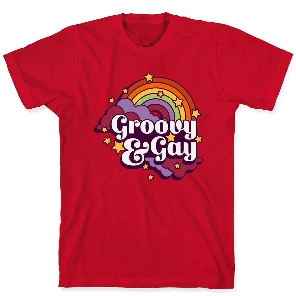 Groovy & Gay T-Shirt Hoodie, Sweatshirt | PureTeeCo.com (Image 5)