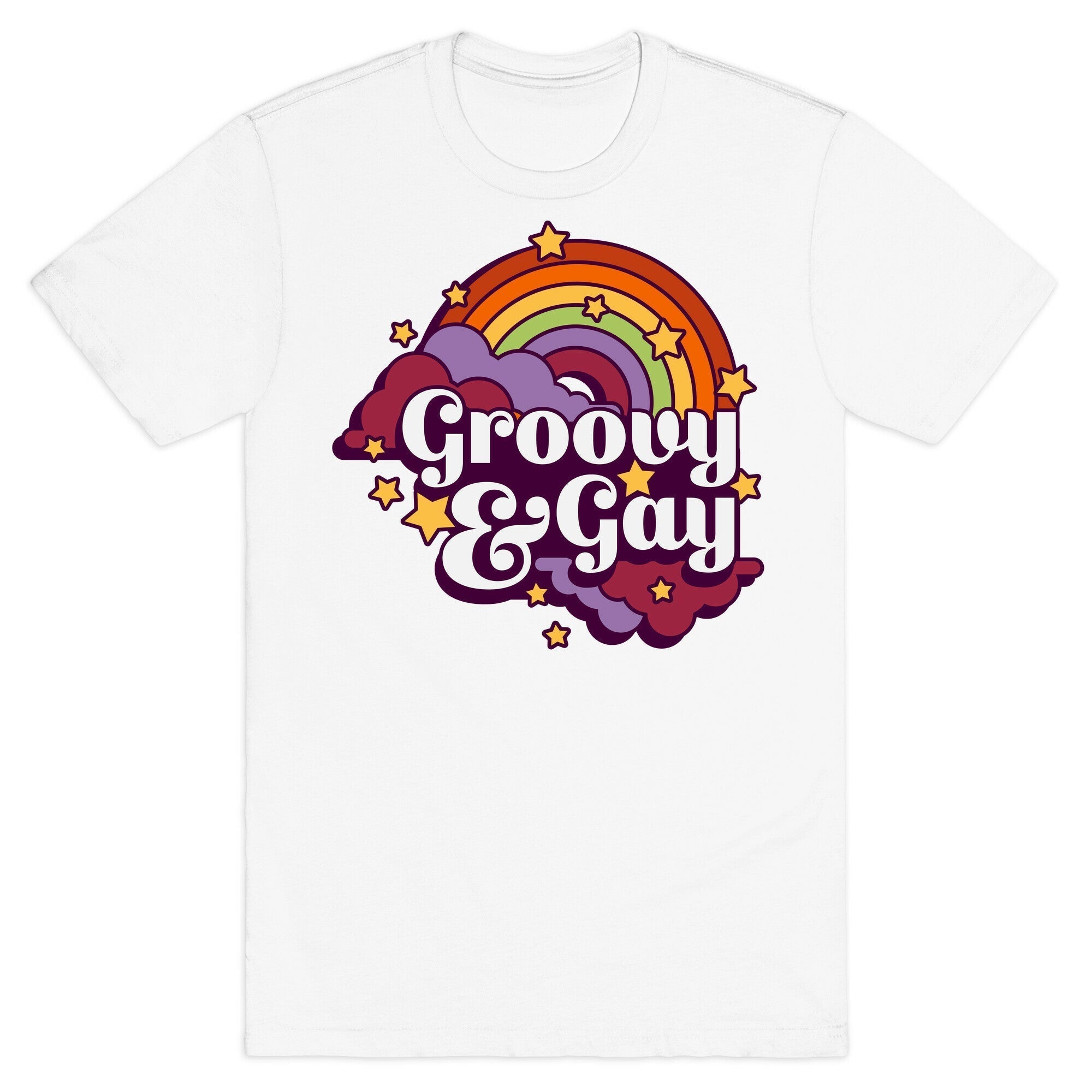 Groovy & Gay T-Shirt Hoodie, Sweatshirt | PureTeeCo.com (Image 2)