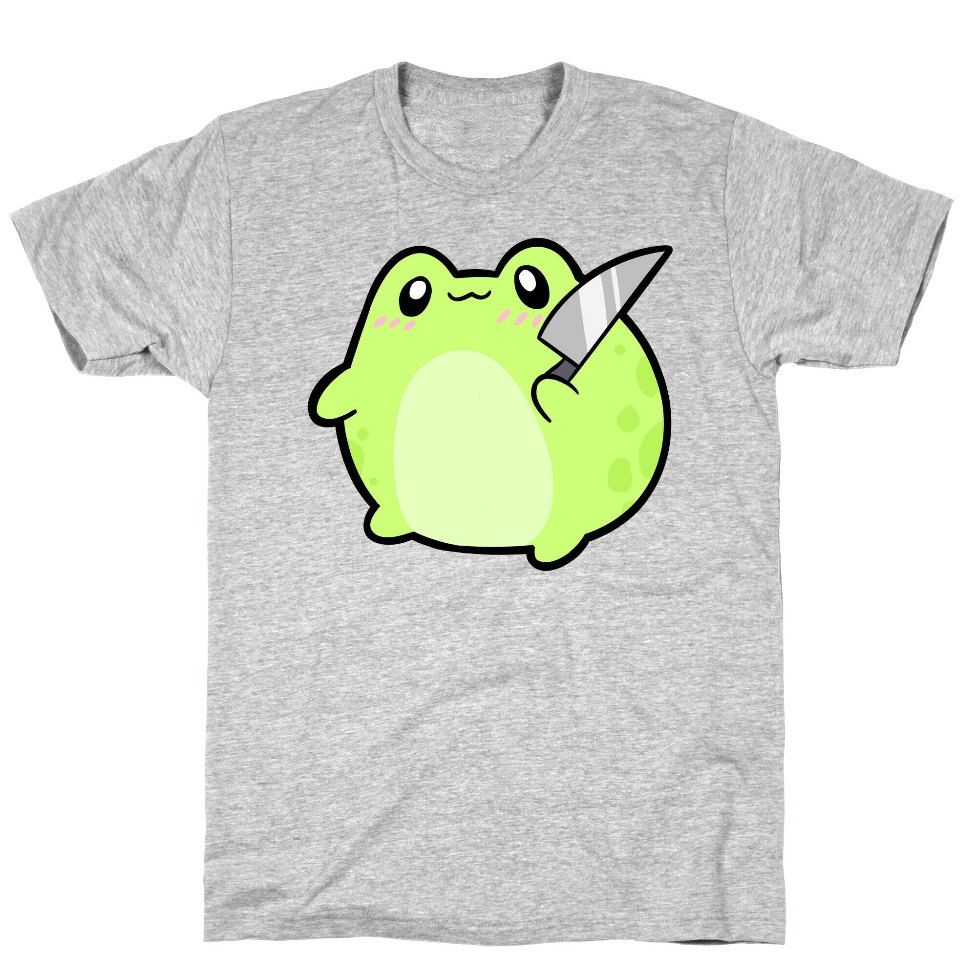 Cute Froggie With A Knife T-Shirt Hoodie, Sweatshirt | PureTeeCo.com (Image 2)