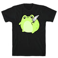 Cute Froggie With A Knife T-Shirt Hoodie, Sweatshirt | PureTeeCo.com (Image 1)