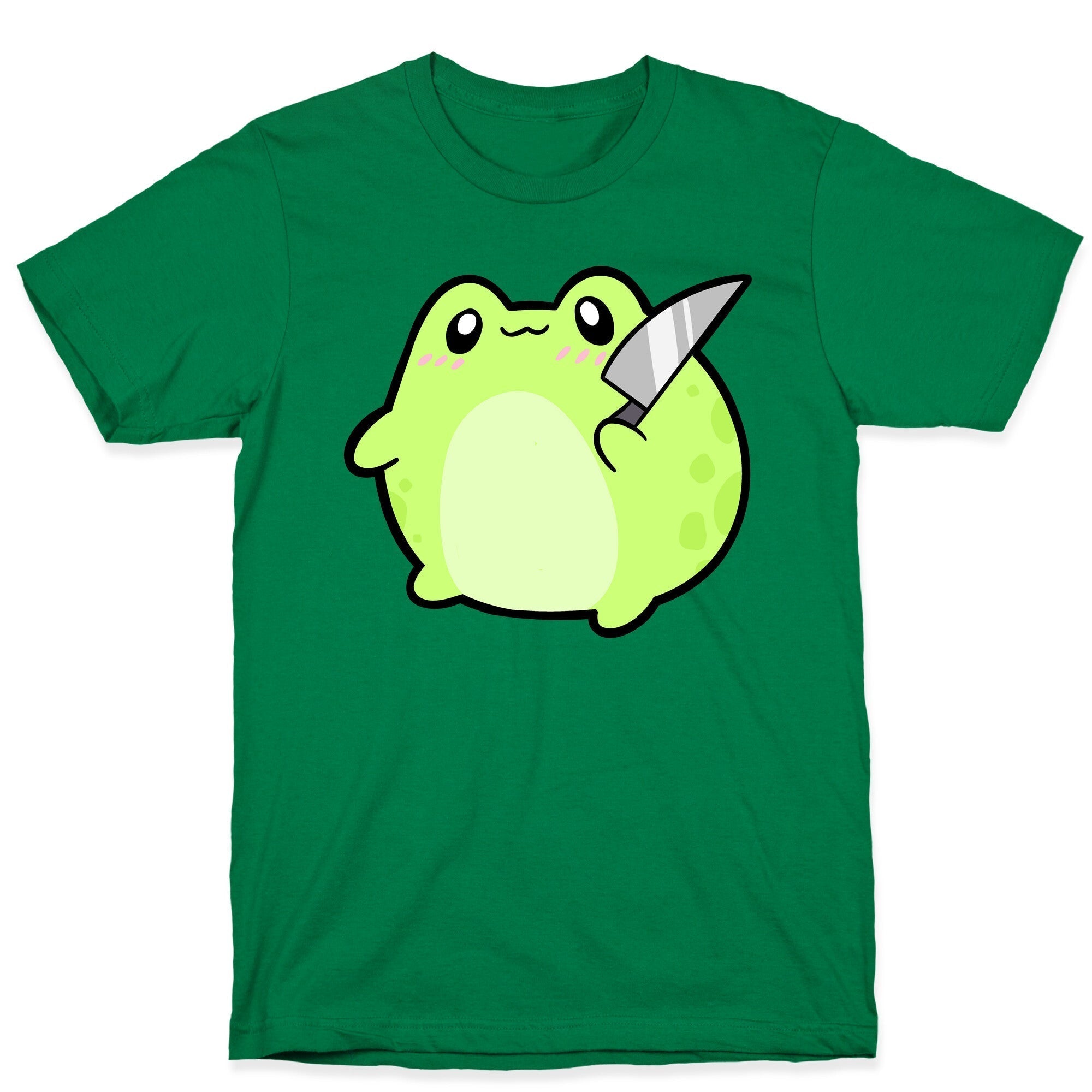 Cute Froggie With A Knife T-Shirt Hoodie, Sweatshirt | PureTeeCo.com (Image 3)