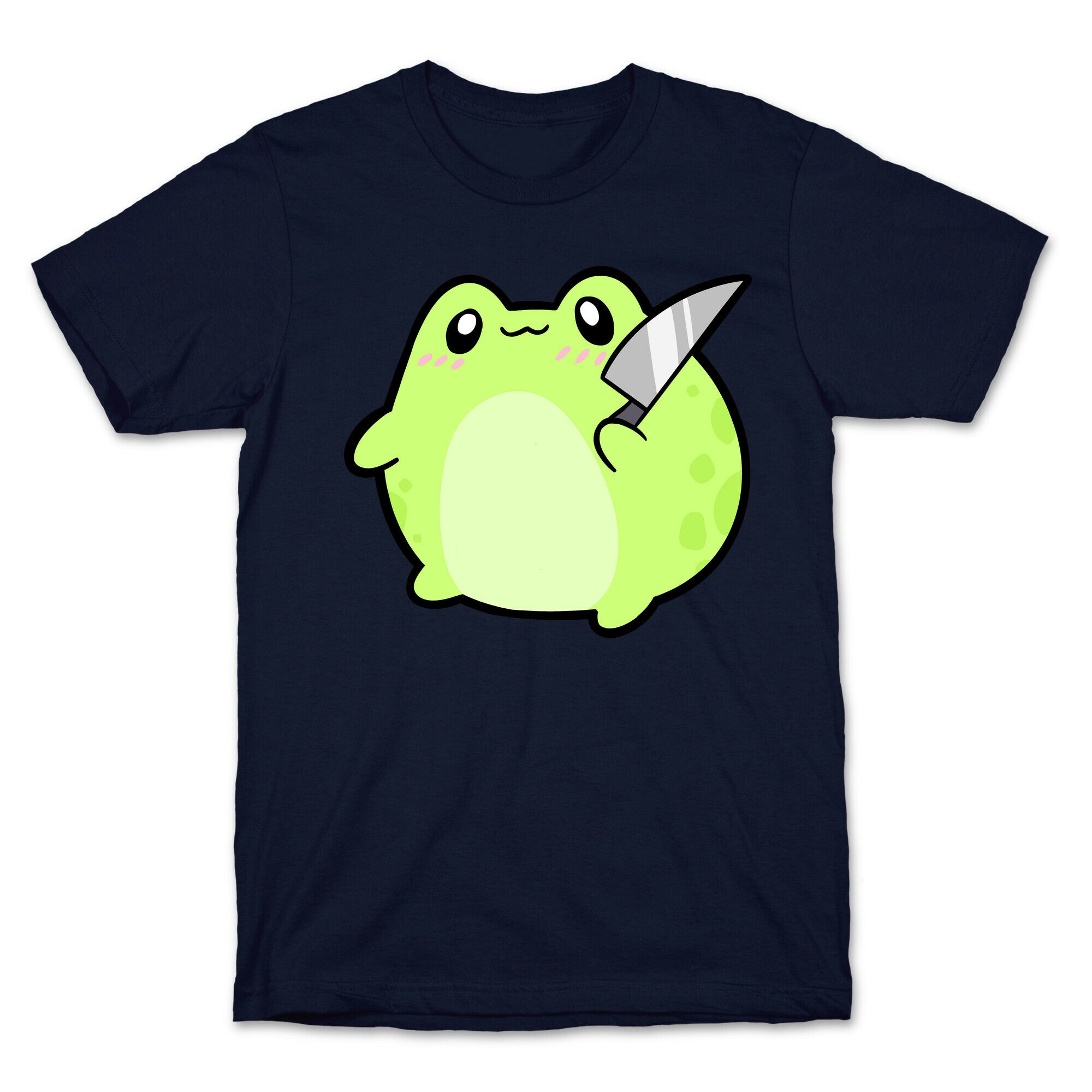 Cute Froggie With A Knife T-Shirt Hoodie, Sweatshirt | PureTeeCo.com (Image 4)
