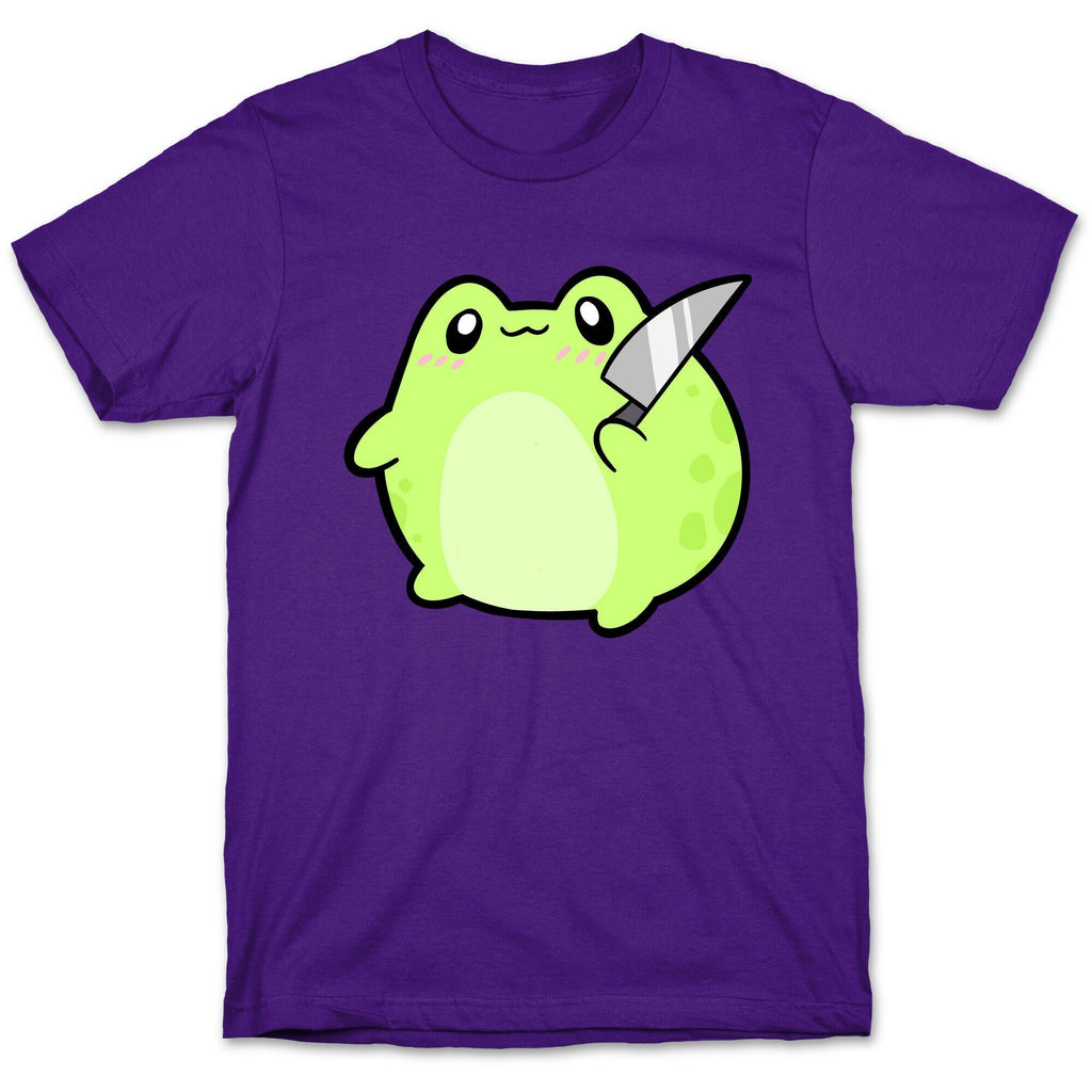 Cute Froggie With A Knife T-Shirt Hoodie, Sweatshirt | PureTeeCo.com (Image 5)