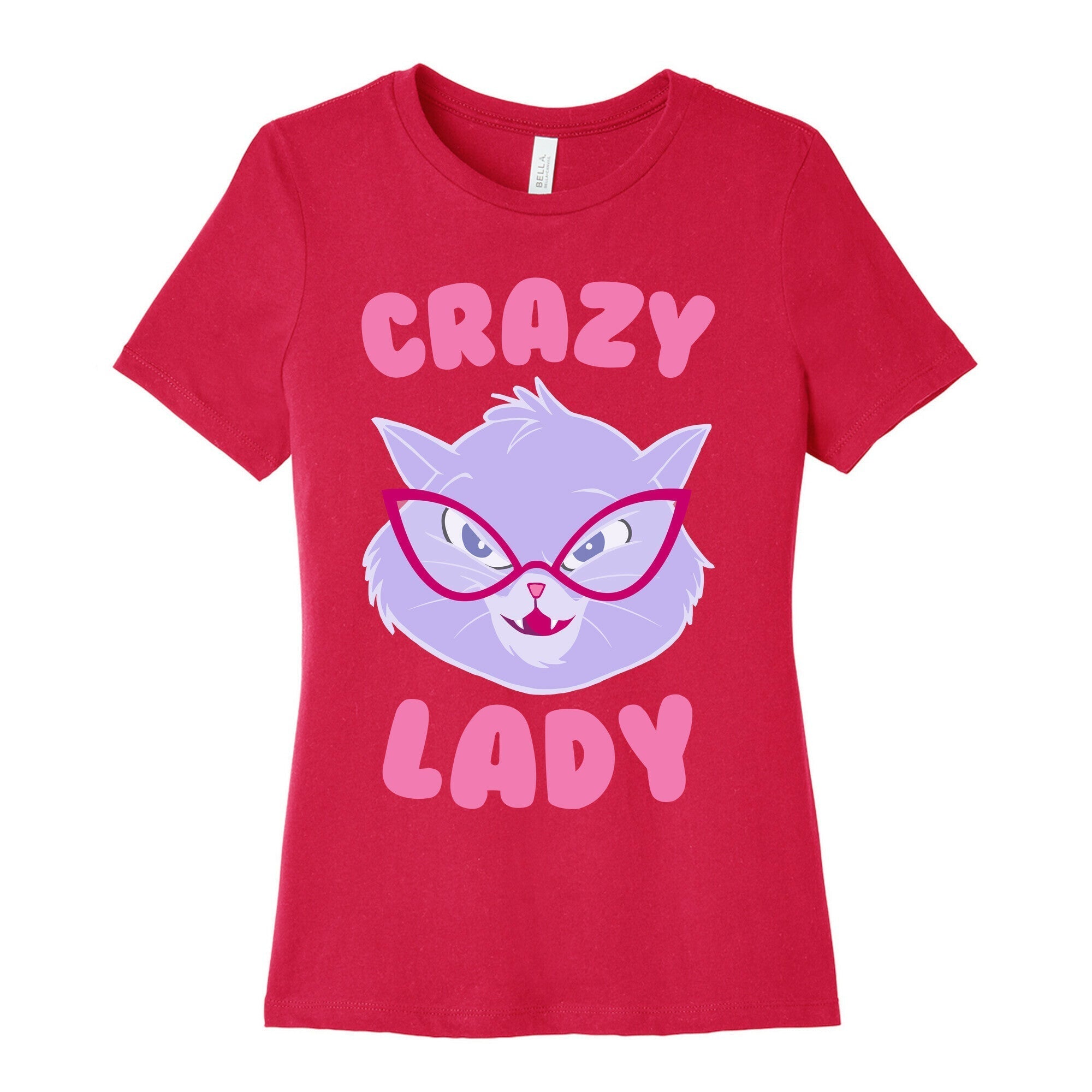 Crazy Cat Lady Women's Cotton Tee Hoodie, Sweatshirt | PureTeeCo.com (Image 2)