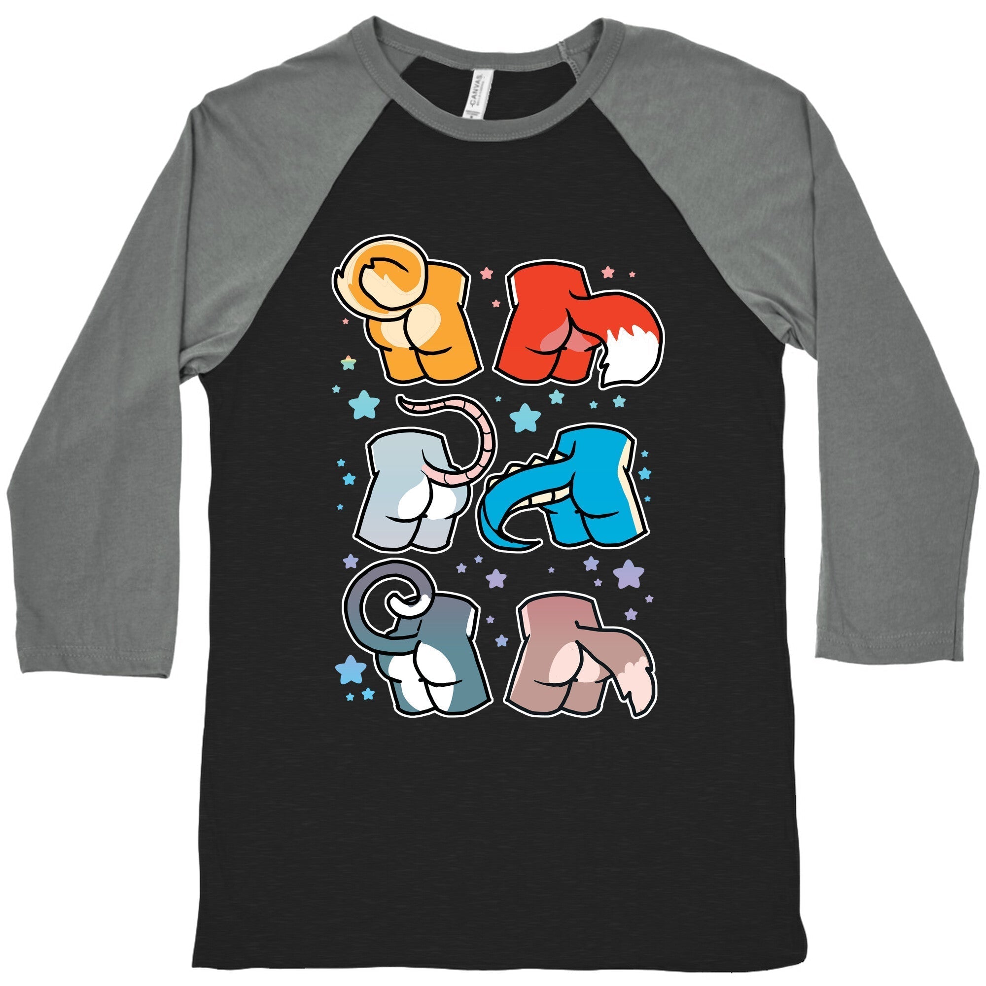 Assorted Furry Butts Baseball Tee Hoodie, Sweatshirt | PureTeeCo.com (Image 1)