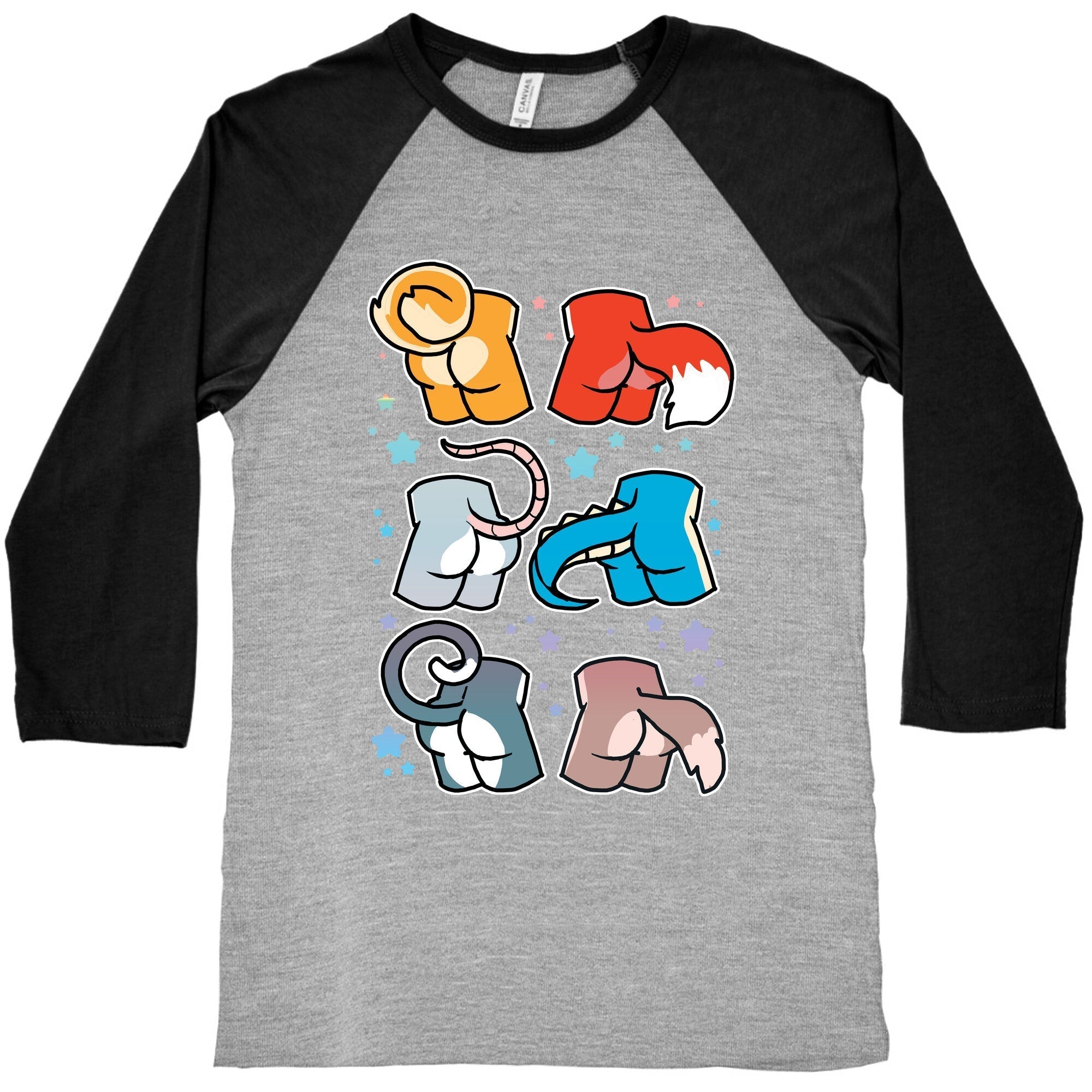 Assorted Furry Butts Baseball Tee Hoodie, Sweatshirt | PureTeeCo.com (Image 2)