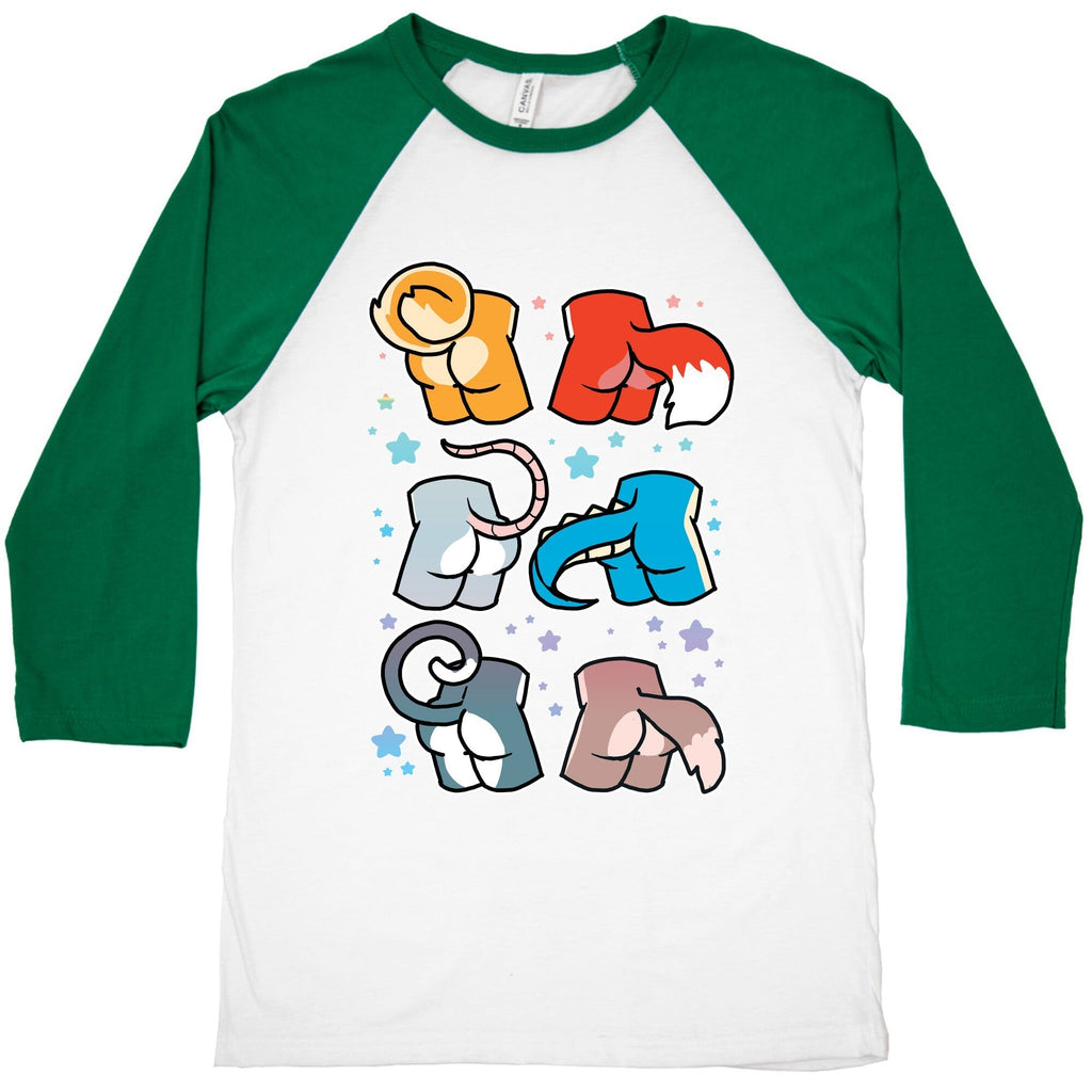 Assorted Furry Butts Baseball Tee Hoodie, Sweatshirt | PureTeeCo.com (Image 3)