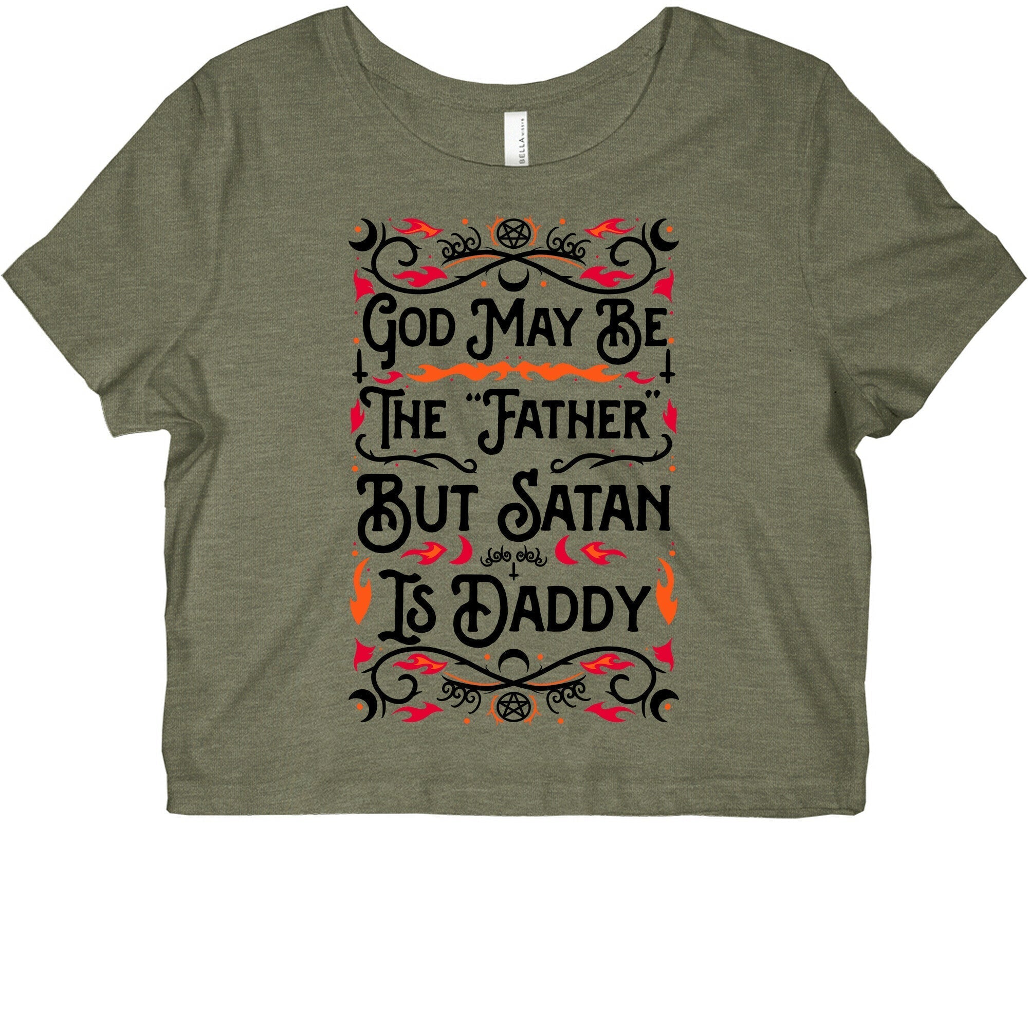 God May Be The "Father" But Satan Is Daddy Graphic Baby Tee Style001 Hoodie, Sweatshirt | PureTeeCo.com (Image 1)