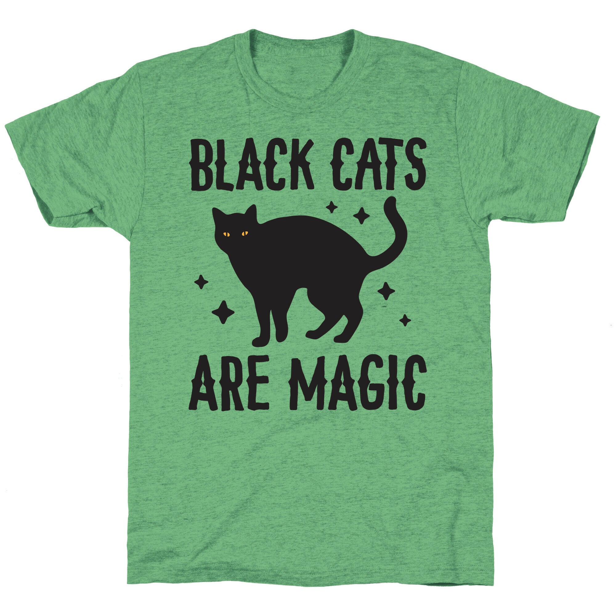 Black Cats Are Magic Unisex Triblend Tee Hoodie, Sweatshirt | PureTeeCo.com (Image 1)