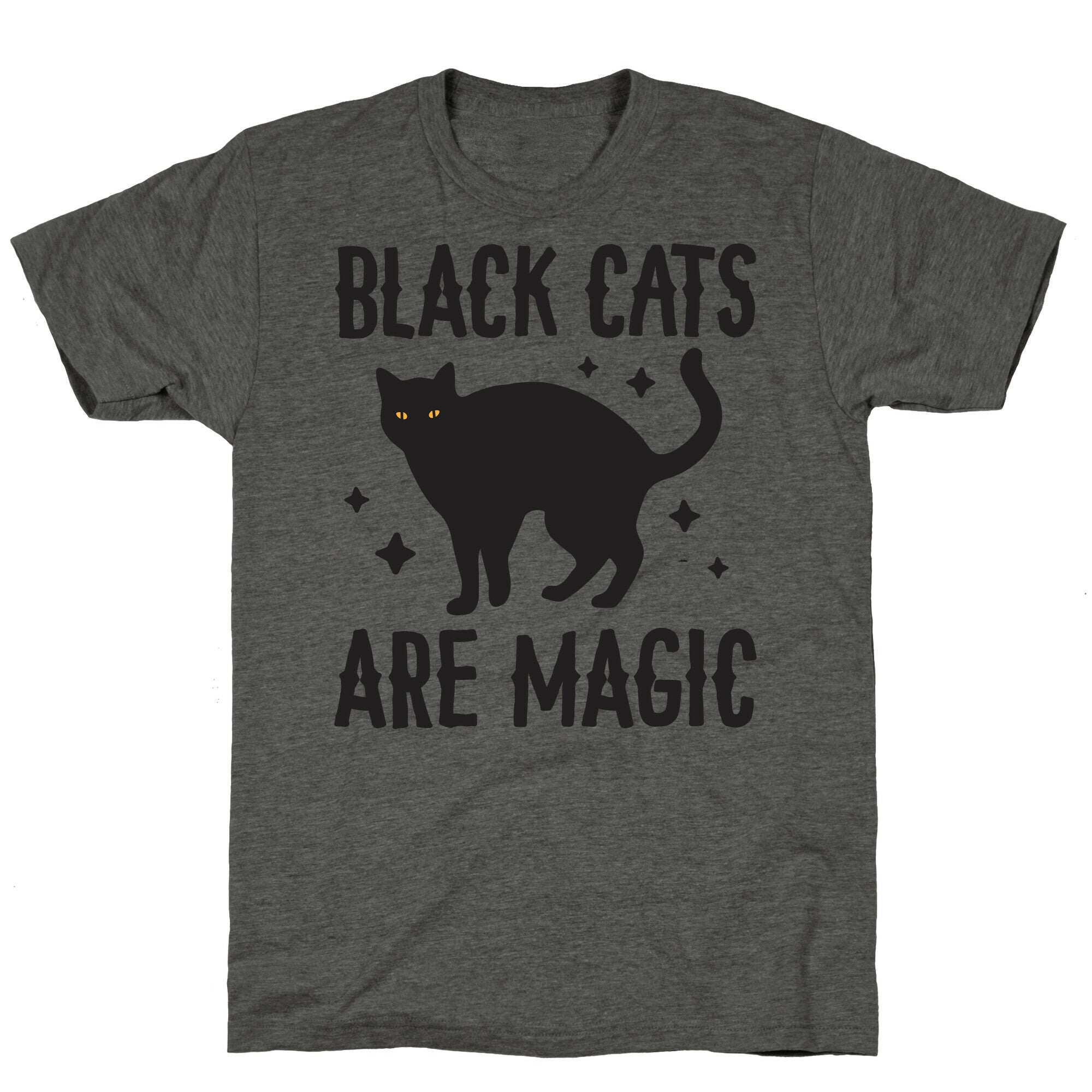 Black Cats Are Magic Unisex Triblend Tee Hoodie, Sweatshirt | PureTeeCo.com (Image 2)