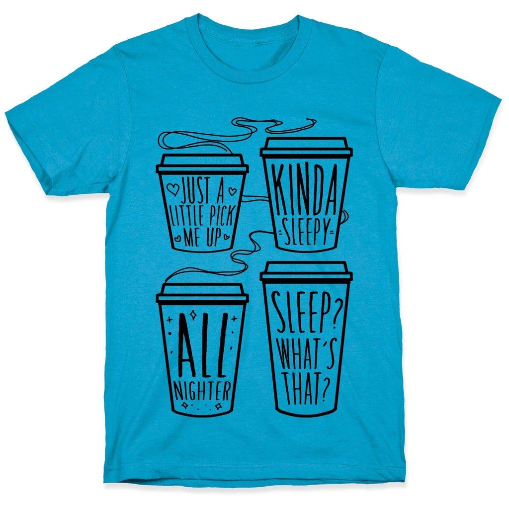 Coffee Sizes For The Restless Unisex Triblend Tee Hoodie, Sweatshirt | PureTeeCo.com (Image 5)