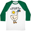 Back On My Silly Goose Shit Baseball Tee Hoodie, Sweatshirt | PureTeeCo.com (Image 1)