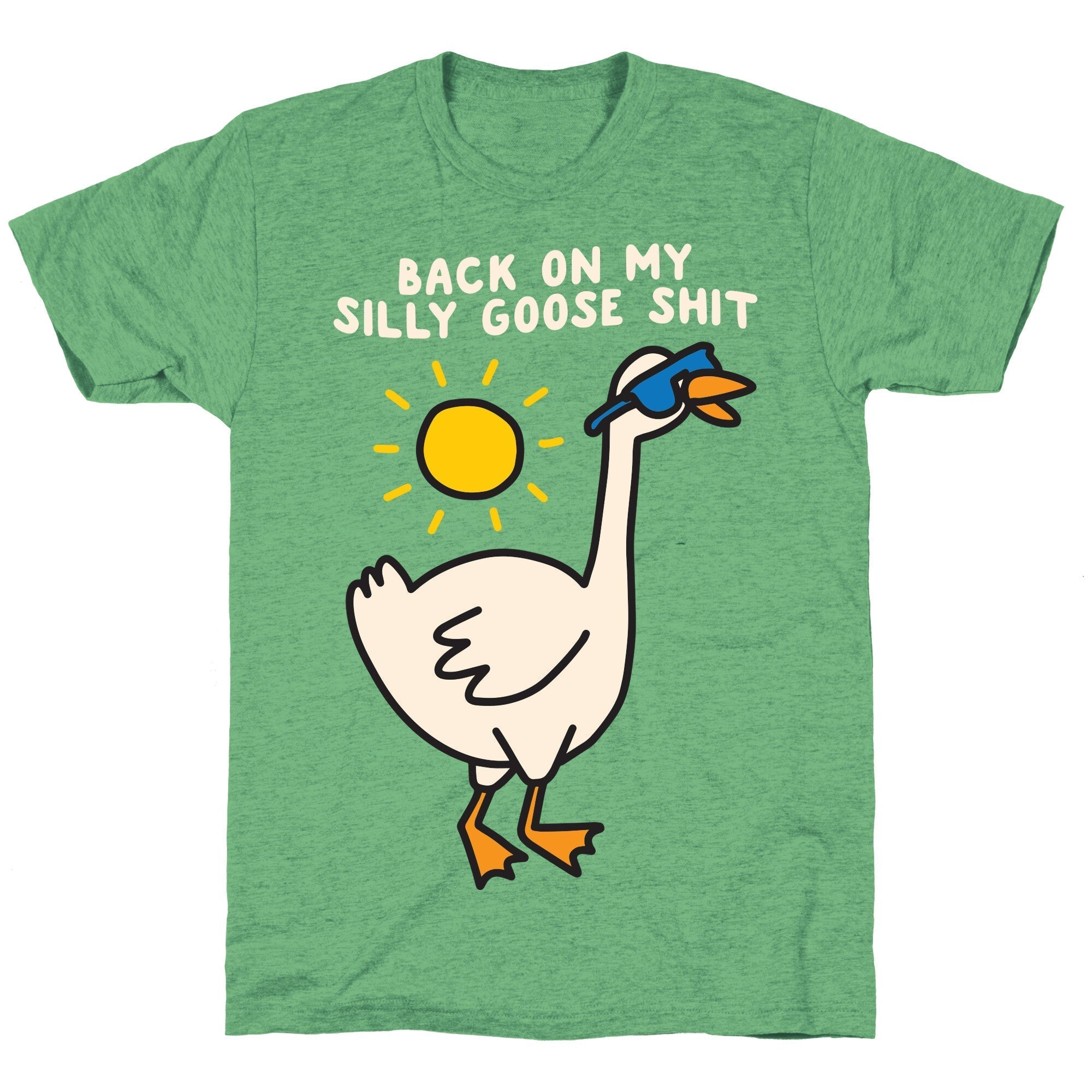 Back On My Silly Goose Shit Unisex Triblend Tee Hoodie, Sweatshirt | PureTeeCo.com (Image 2)