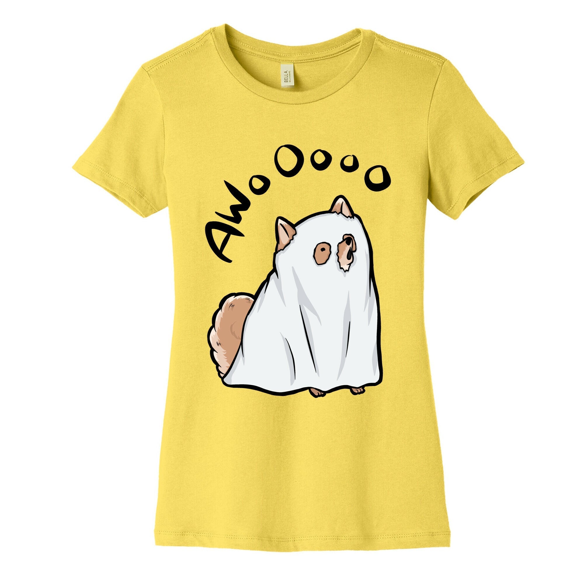 Ghost Dog Women's Cotton Tee Hoodie, Sweatshirt | PureTeeCo.com (Image 3)