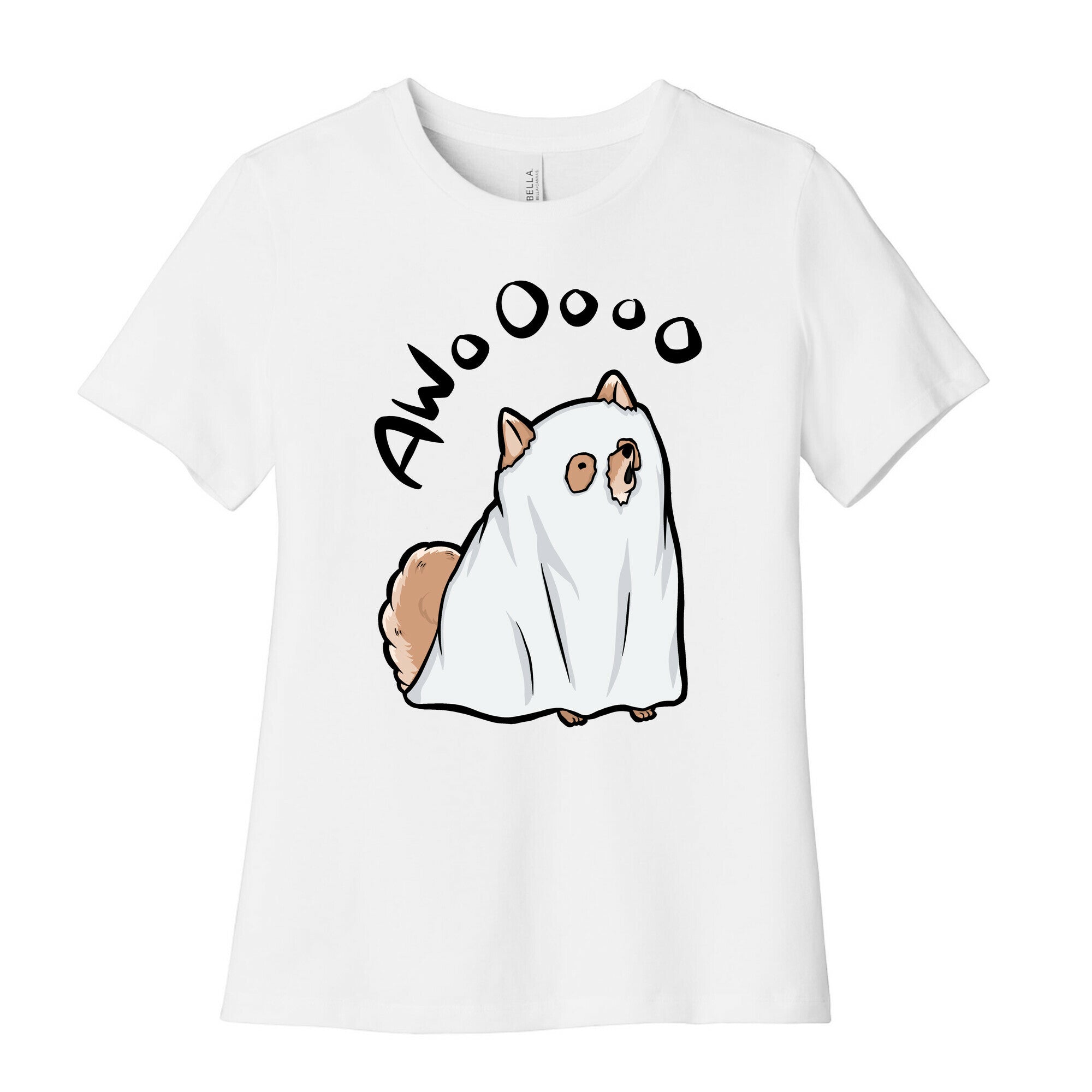 Ghost Dog Women's Cotton Tee Hoodie, Sweatshirt | PureTeeCo.com (Image 1)