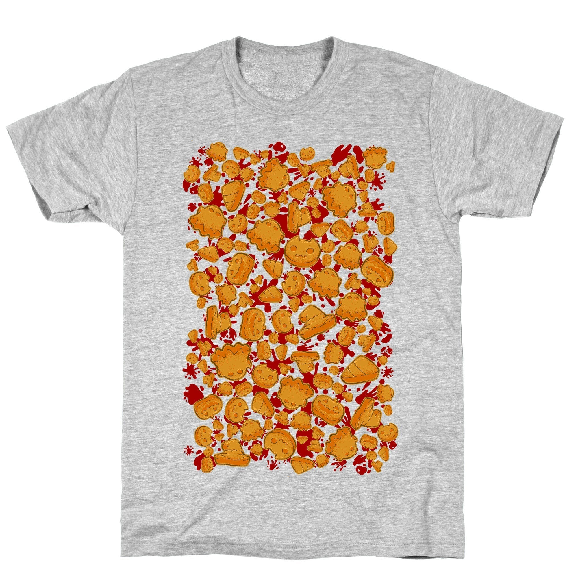 Halloween Nuggies Pattern T-Shirt Hoodie, Sweatshirt | PureTeeCo.com (Image 2)