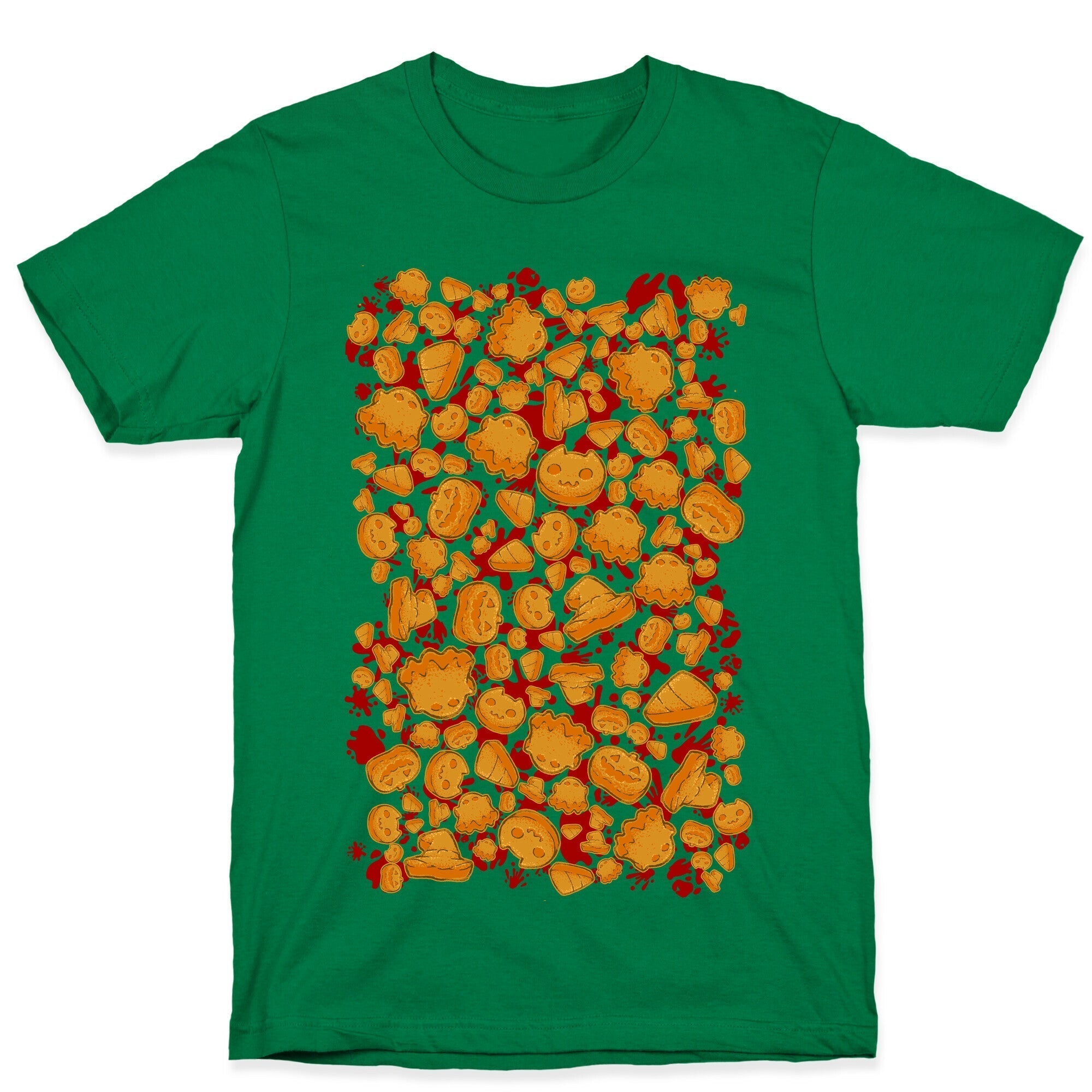 Halloween Nuggies Pattern T-Shirt Hoodie, Sweatshirt | PureTeeCo.com (Image 3)
