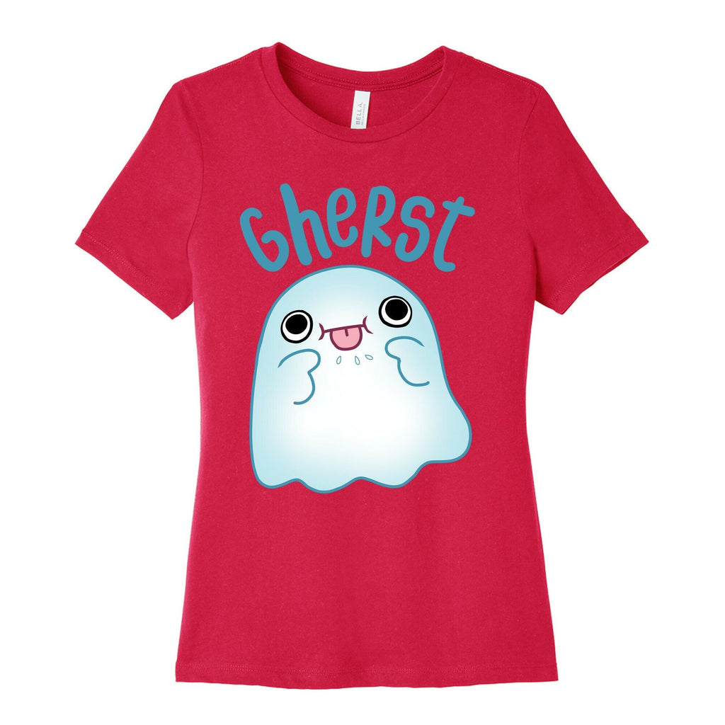 Gherst Derpy Ghost Women's Cotton Tee Hoodie, Sweatshirt | PureTeeCo.com (Image 2)