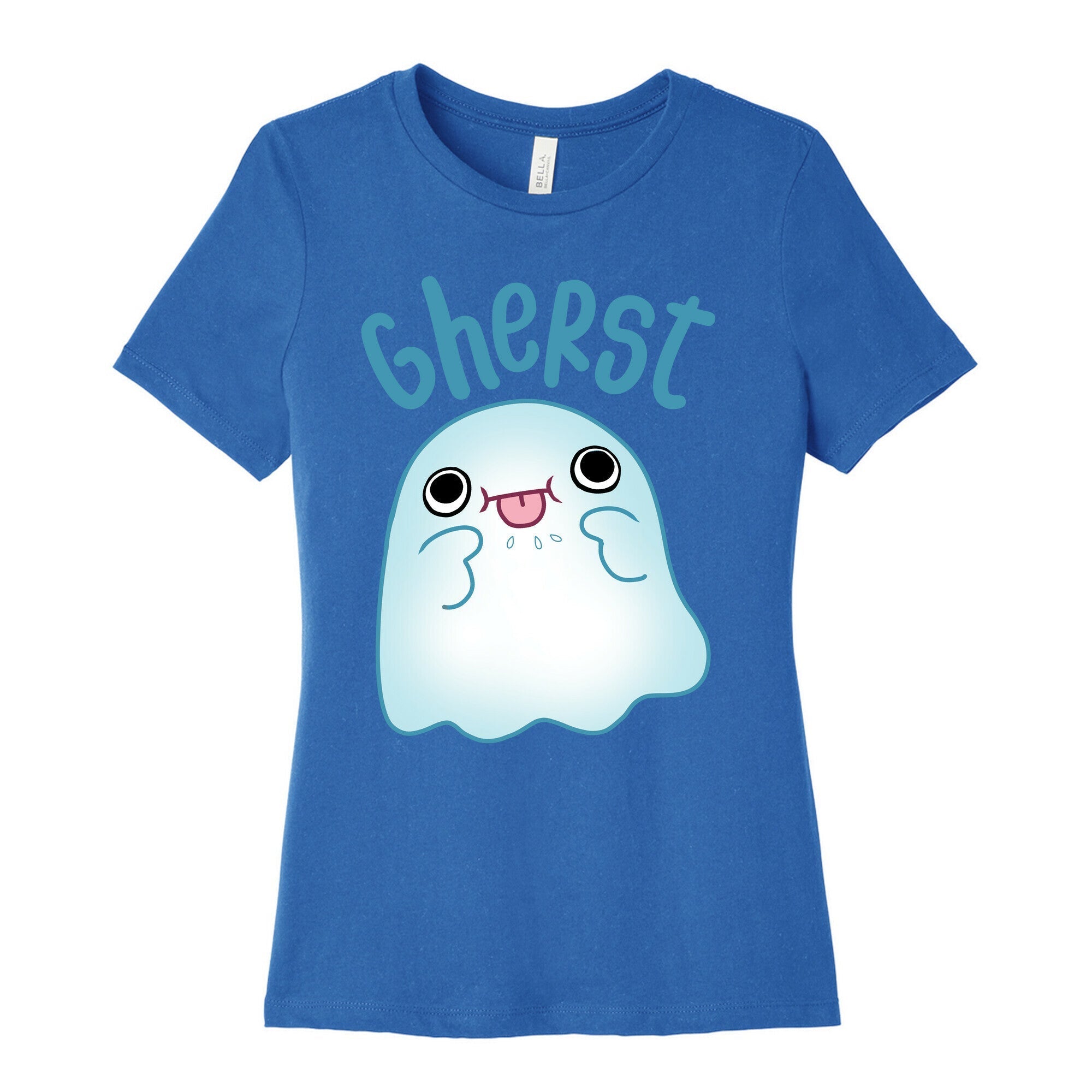Gherst Derpy Ghost Women's Cotton Tee Hoodie, Sweatshirt | PureTeeCo.com (Image 3)