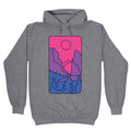 Groovy Pride Flag Landscapes: Bi Flag Hoodie T-Shirts, Sweatshirt | PureTeeCo.com (Image 1)