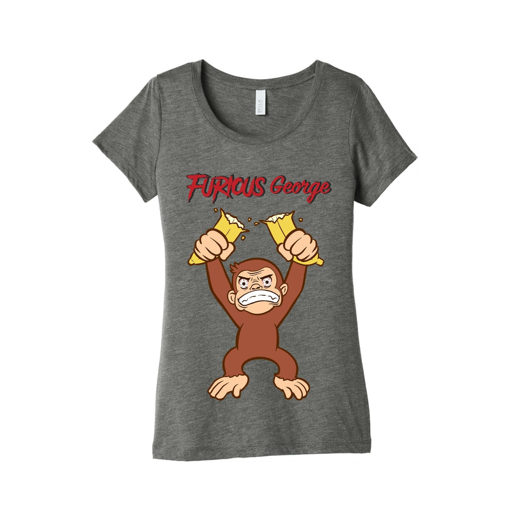 Furious George Women's Triblend Tee Hoodie, Sweatshirt | PureTeeCo.com