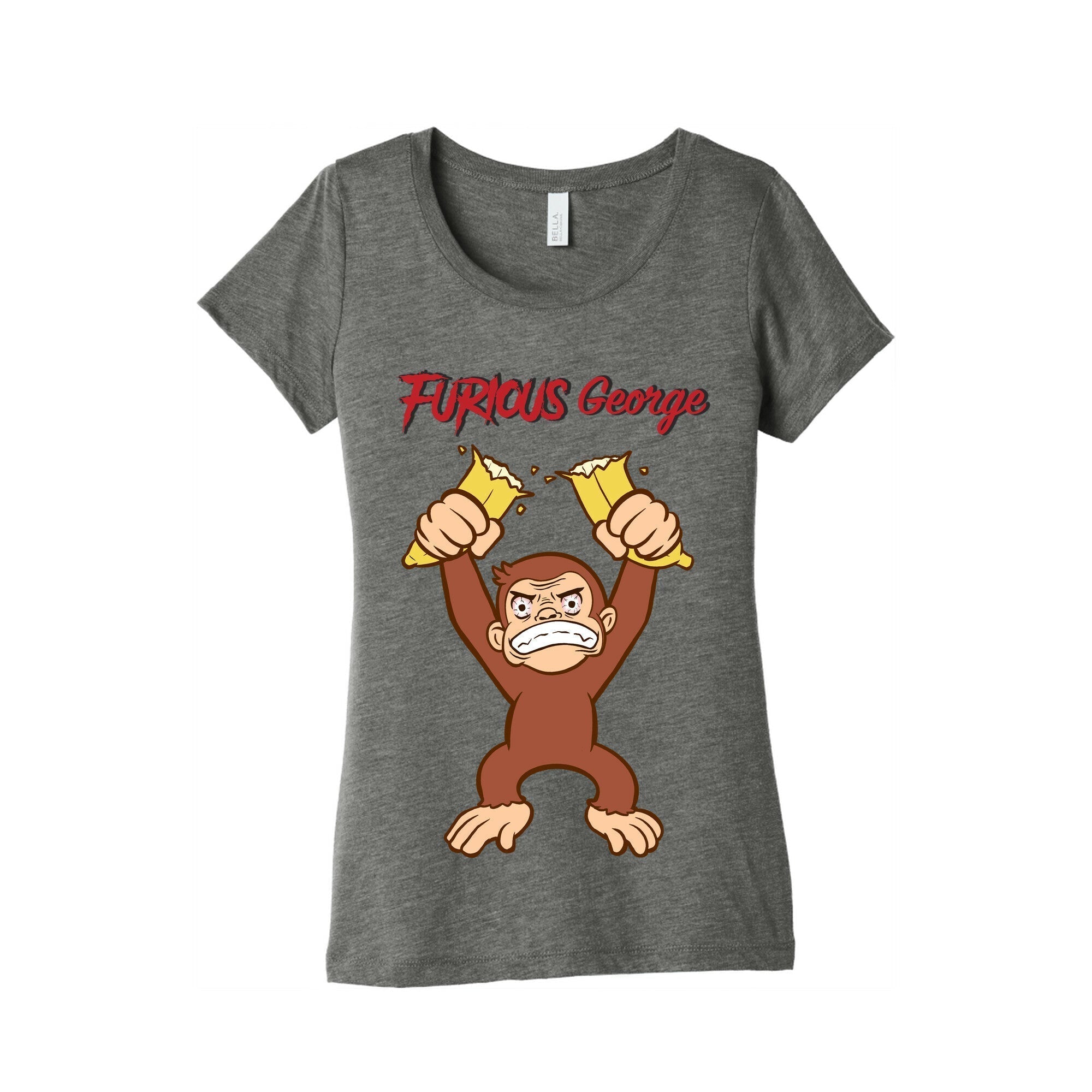 Furious George Women's Triblend Tee Hoodie, Sweatshirt | PureTeeCo.com